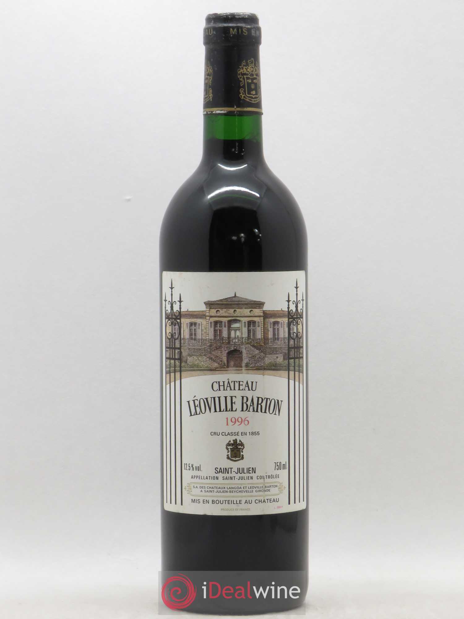 Château Léoville Barton 2ème Grand Cru Classé 1996 - Lot de 1 bouteille - 0