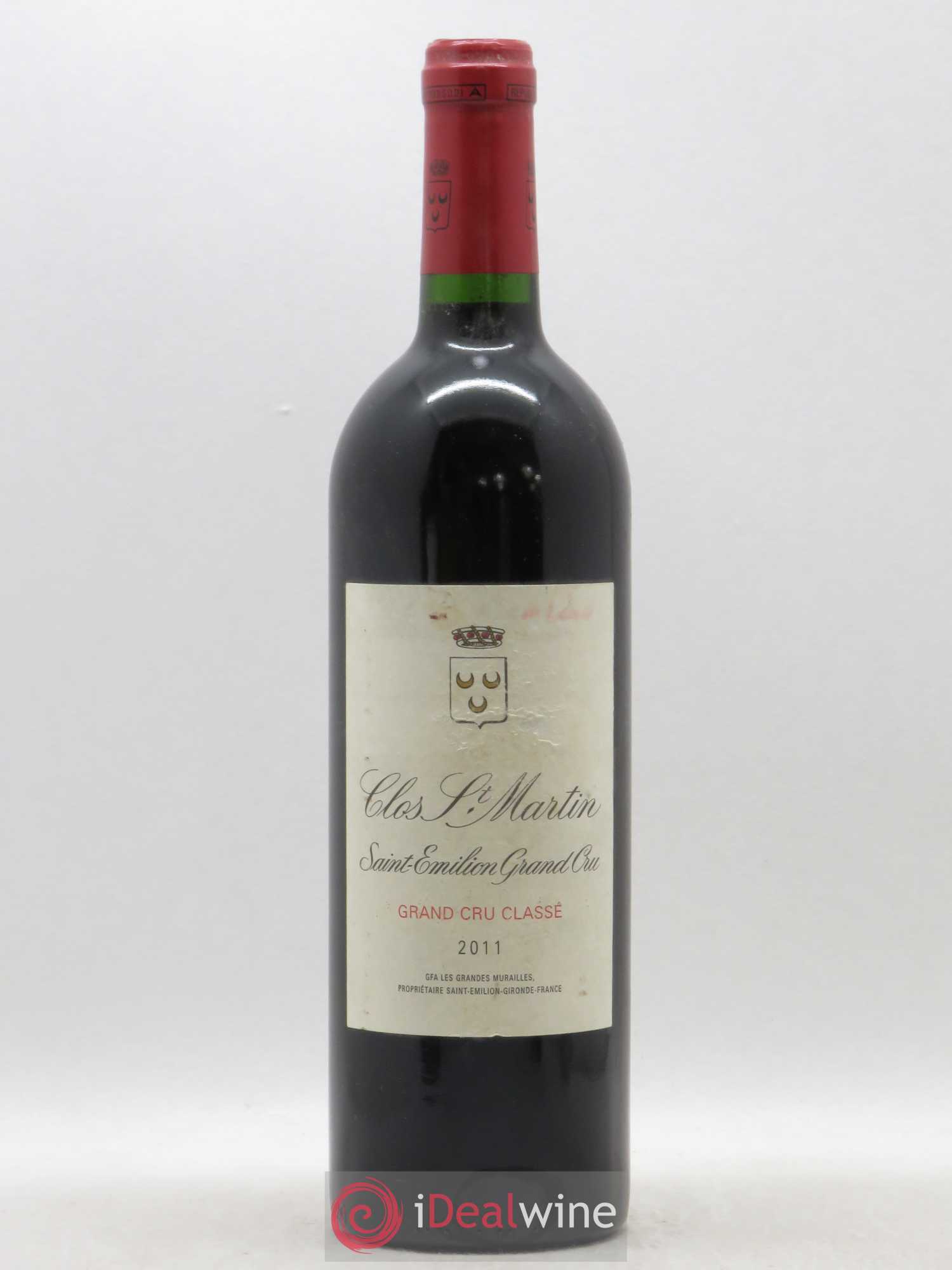 Clos Saint Martin Grand Cru Classé 2011 - Lot de 1 bouteille - 0
