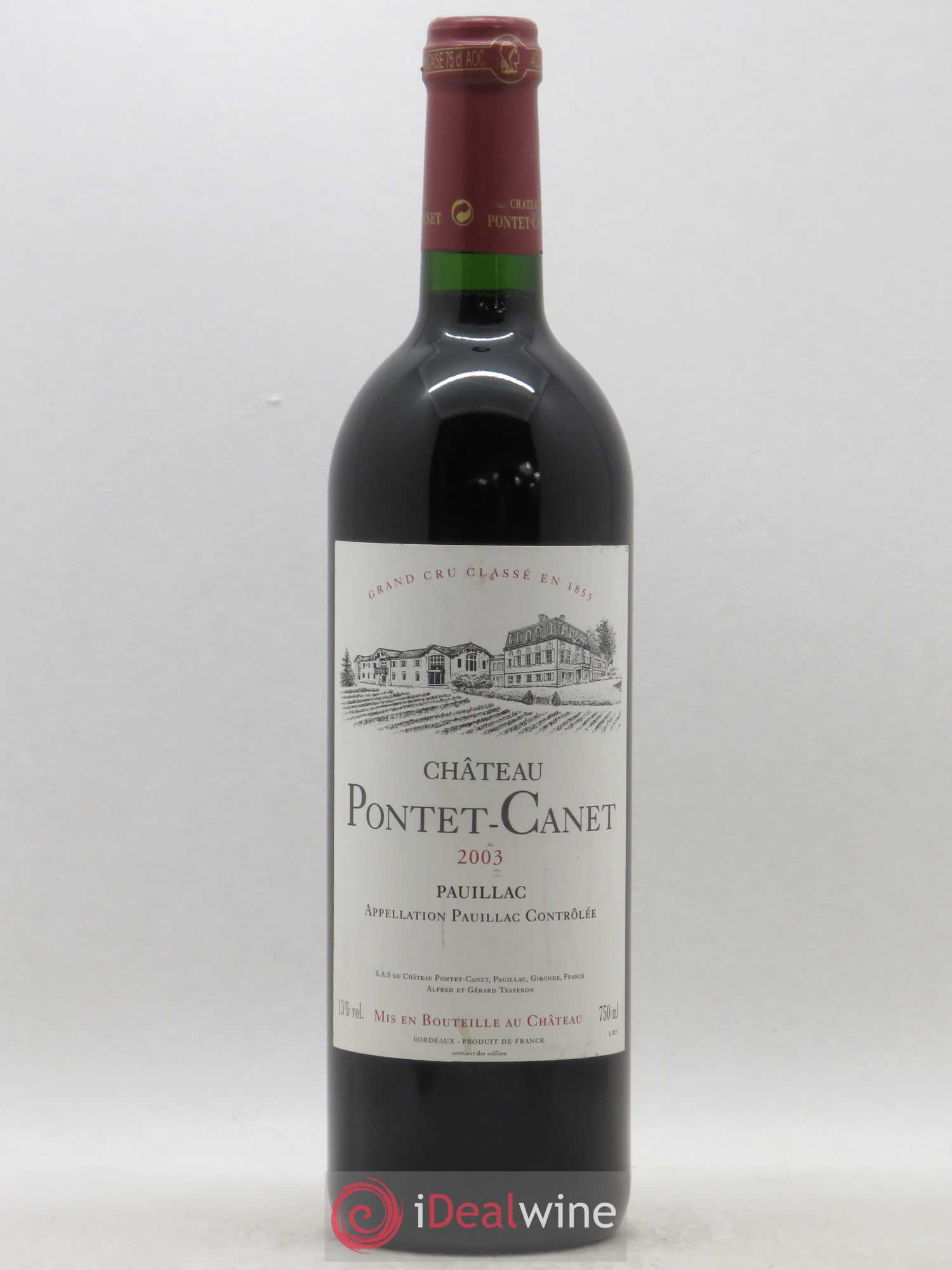 Château Pontet Canet 5ème Grand Cru Classé 2003 - Lot de 1 bouteille - 0