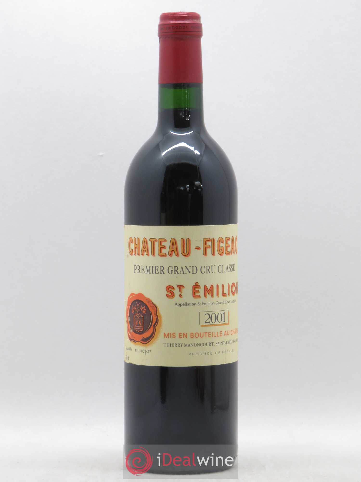Château Figeac 1er Grand Cru Classé A 2001 - Lot de 1 bouteille - 0