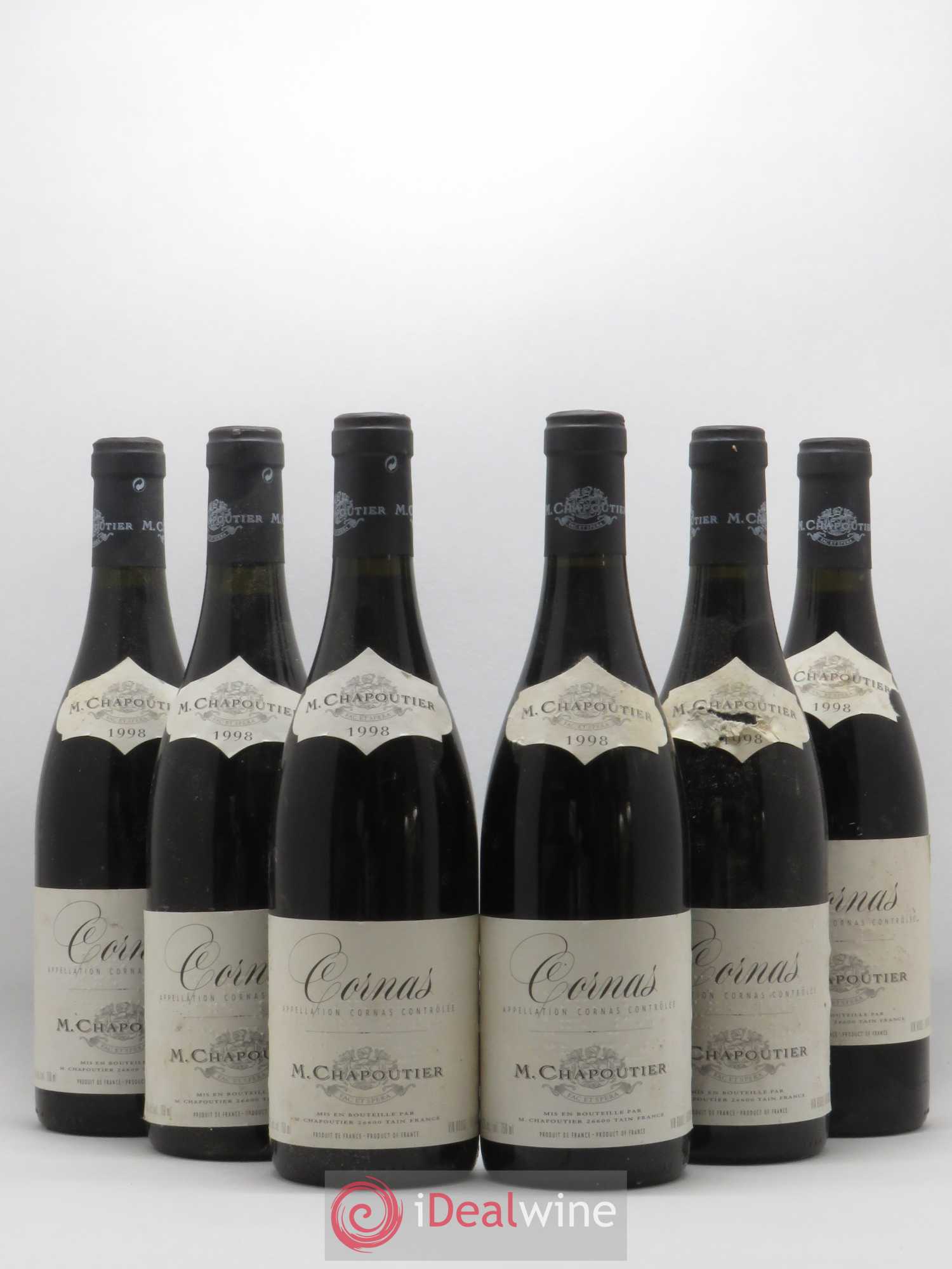 Cornas Chapoutier 1998 - Lot de 6 bouteilles - 0
