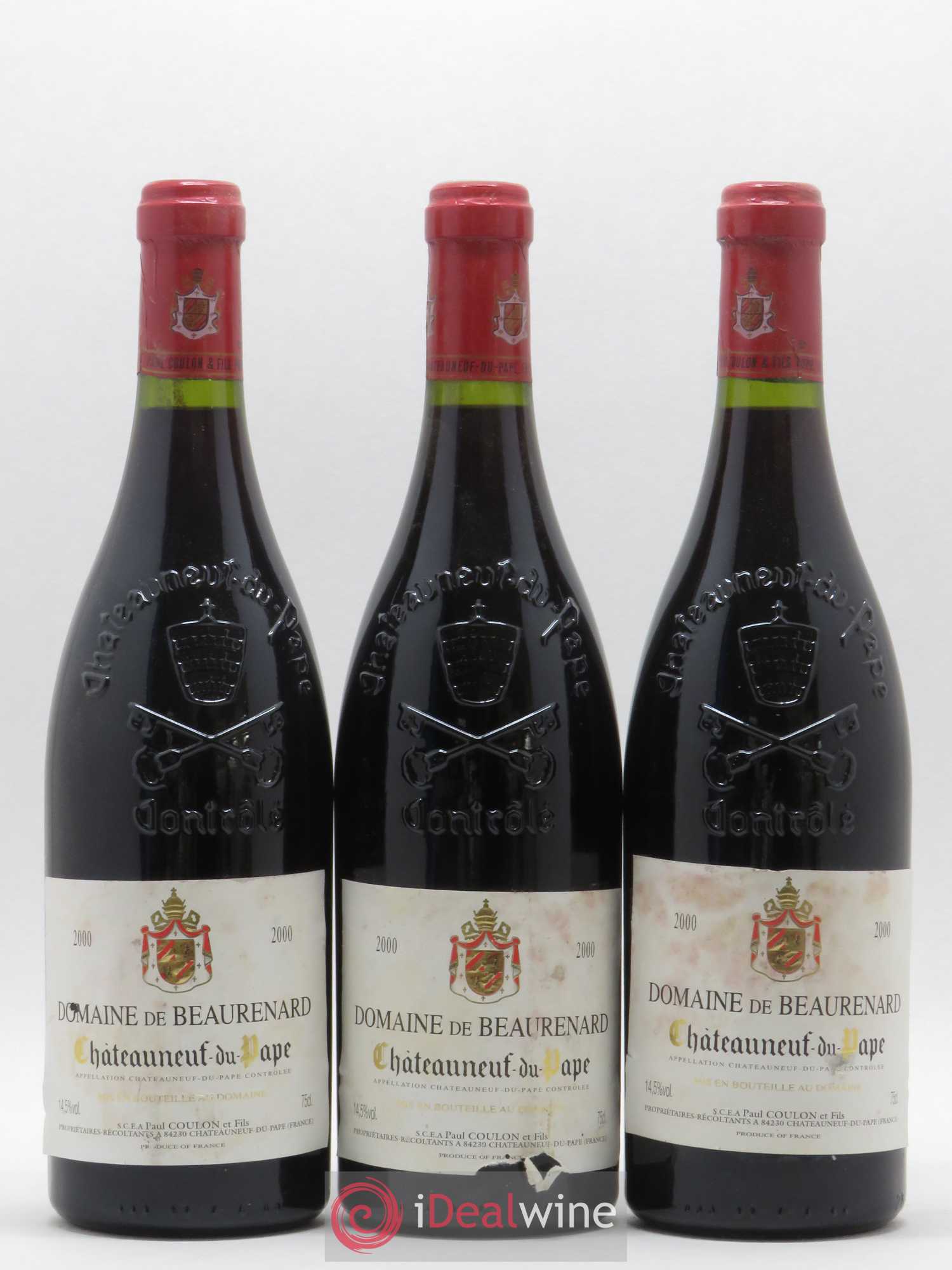 Châteauneuf-du-Pape Beaurenard (Domaine de) 2000 - Lot de 3 bouteilles - 0