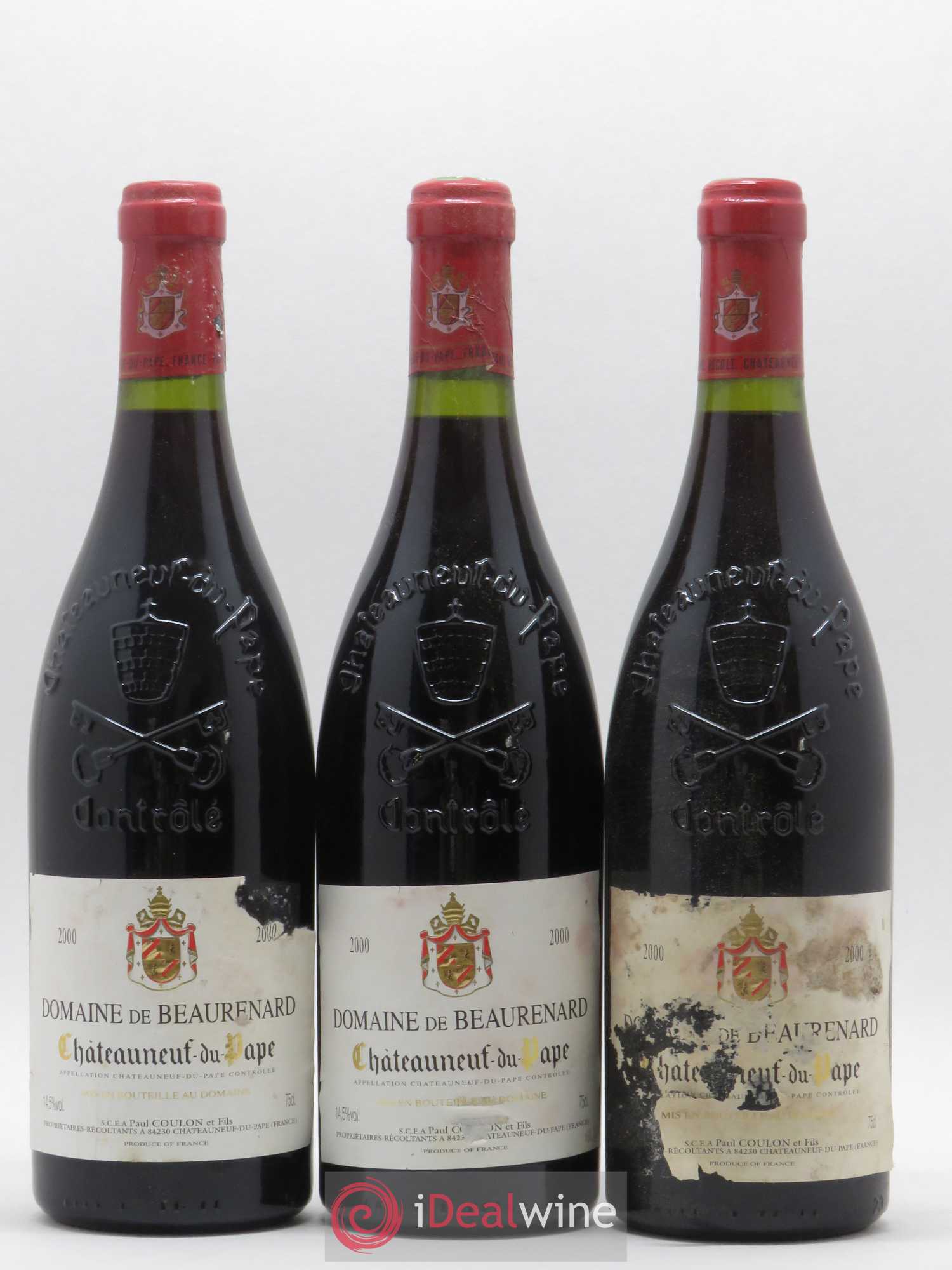 Châteauneuf-du-Pape Beaurenard (Domaine de) 2000 - Lot de 3 bouteilles - 0