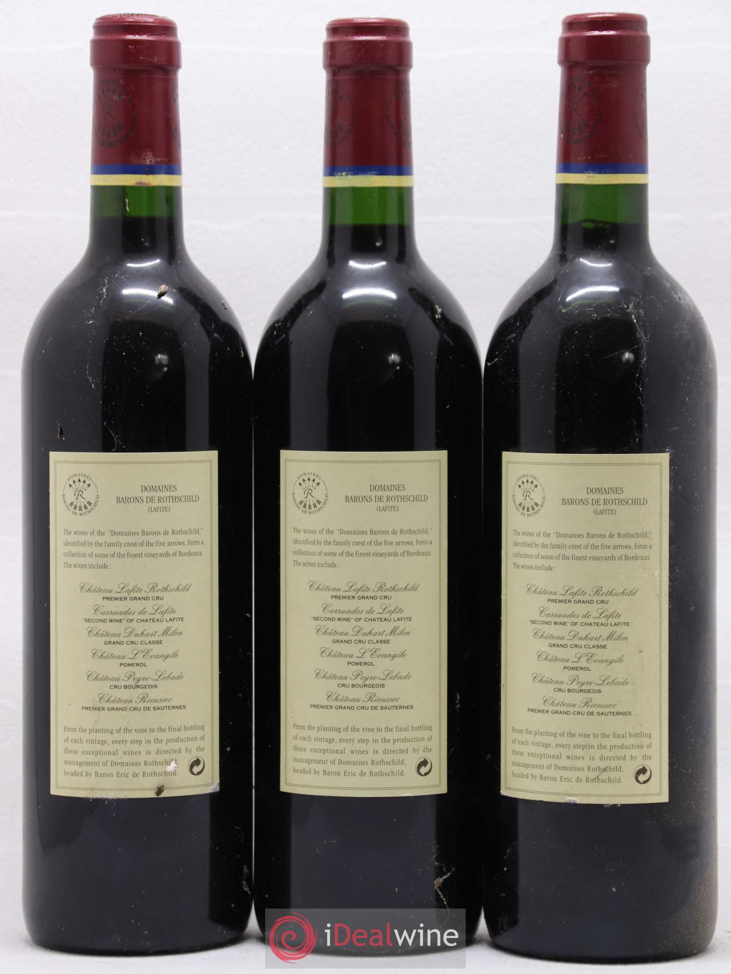 Carruades de Lafite Rothschild Second Vin 1998 - Lot de 3 bouteilles - 1