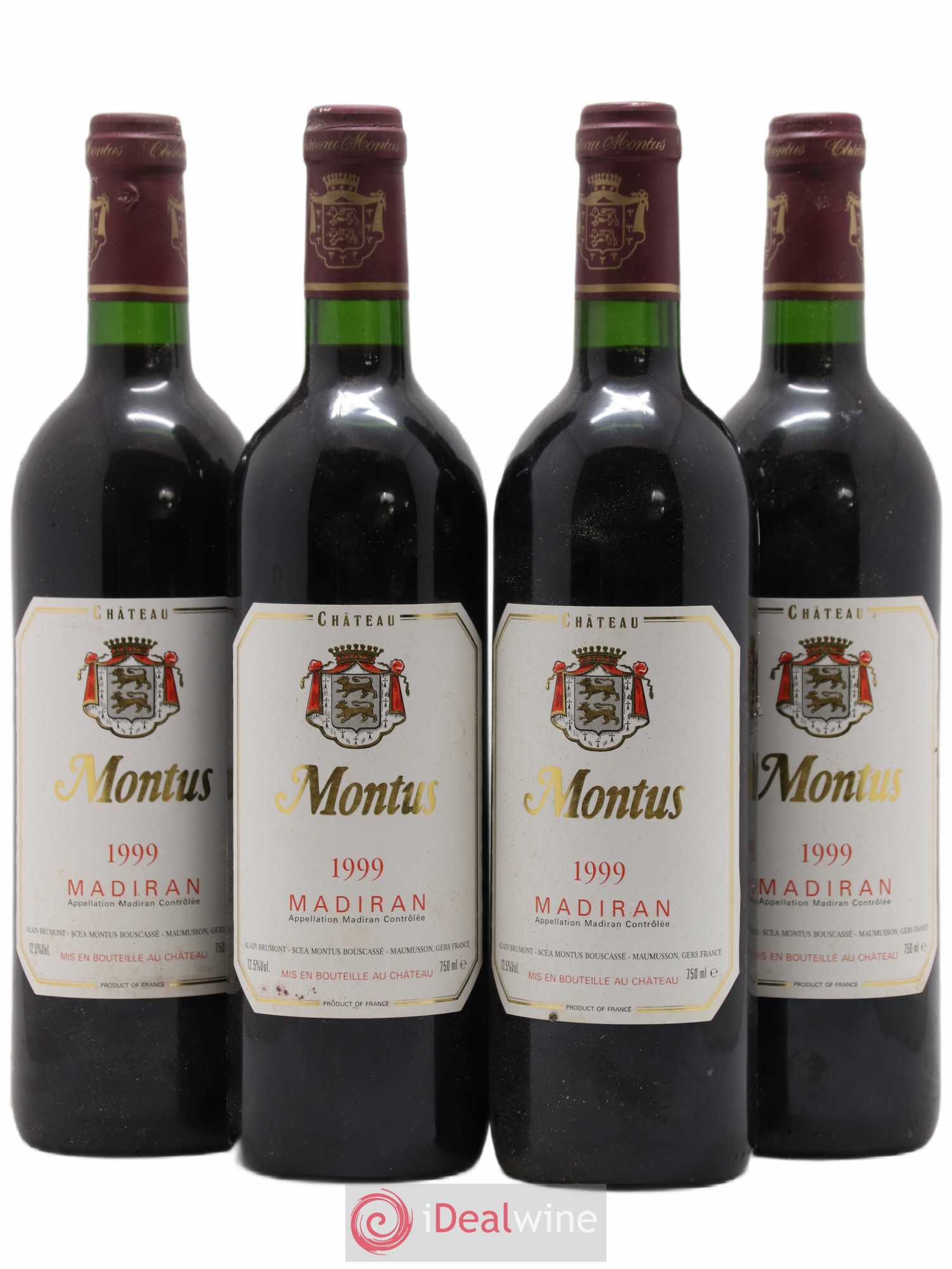 Madiran Château Montus Alain Brumont 1999 - Lot de 4 bouteilles - 0