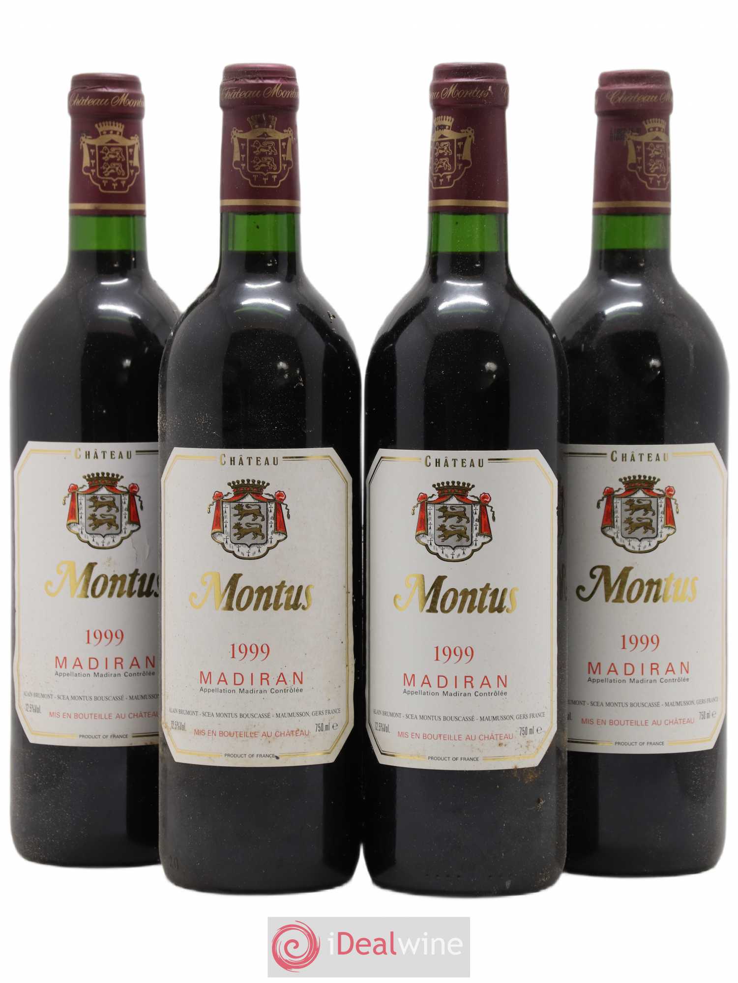 Madiran Château Montus Alain Brumont 1999 - Lot de 4 bouteilles - 0