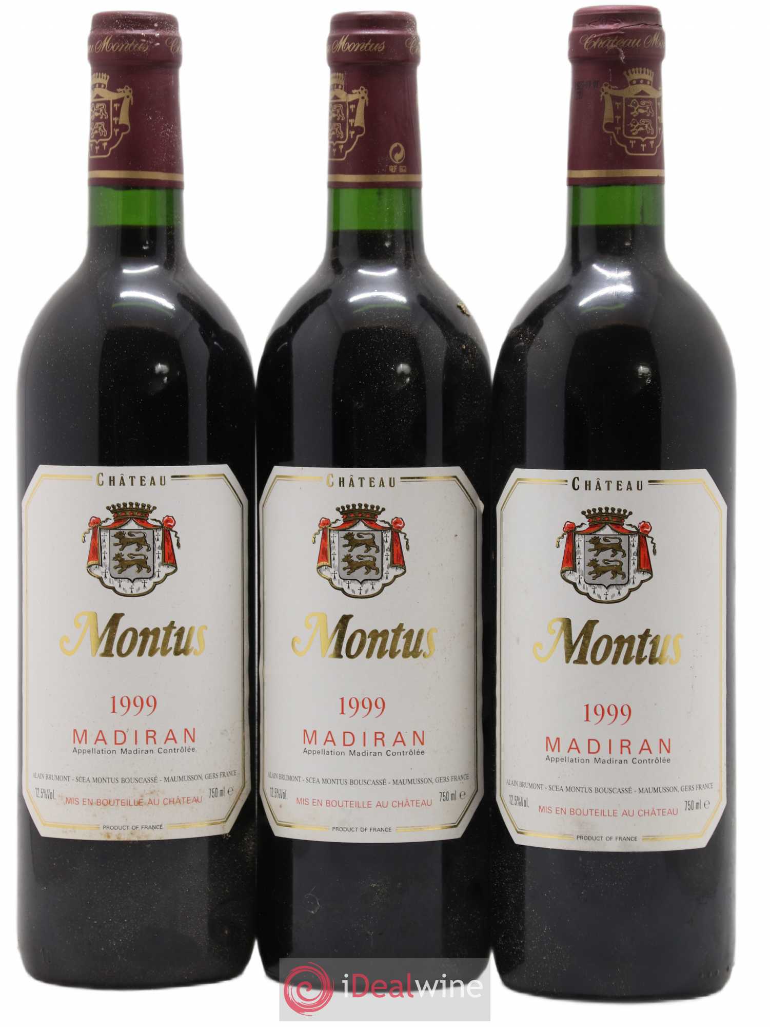 Madiran Château Montus Alain Brumont 1999 - Lot de 3 bouteilles - 0