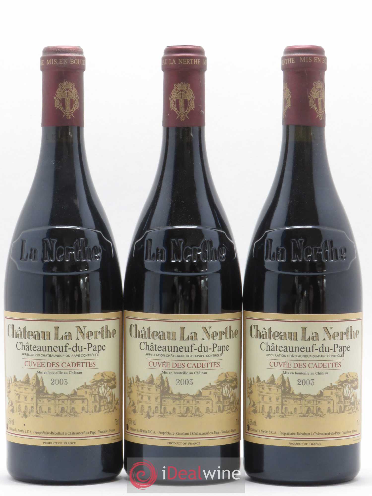 Châteauneuf-du-Pape Château La Nerthe Cuvée des Cadettes Famille Richard 2003 - Lot de 6 bouteilles - 2