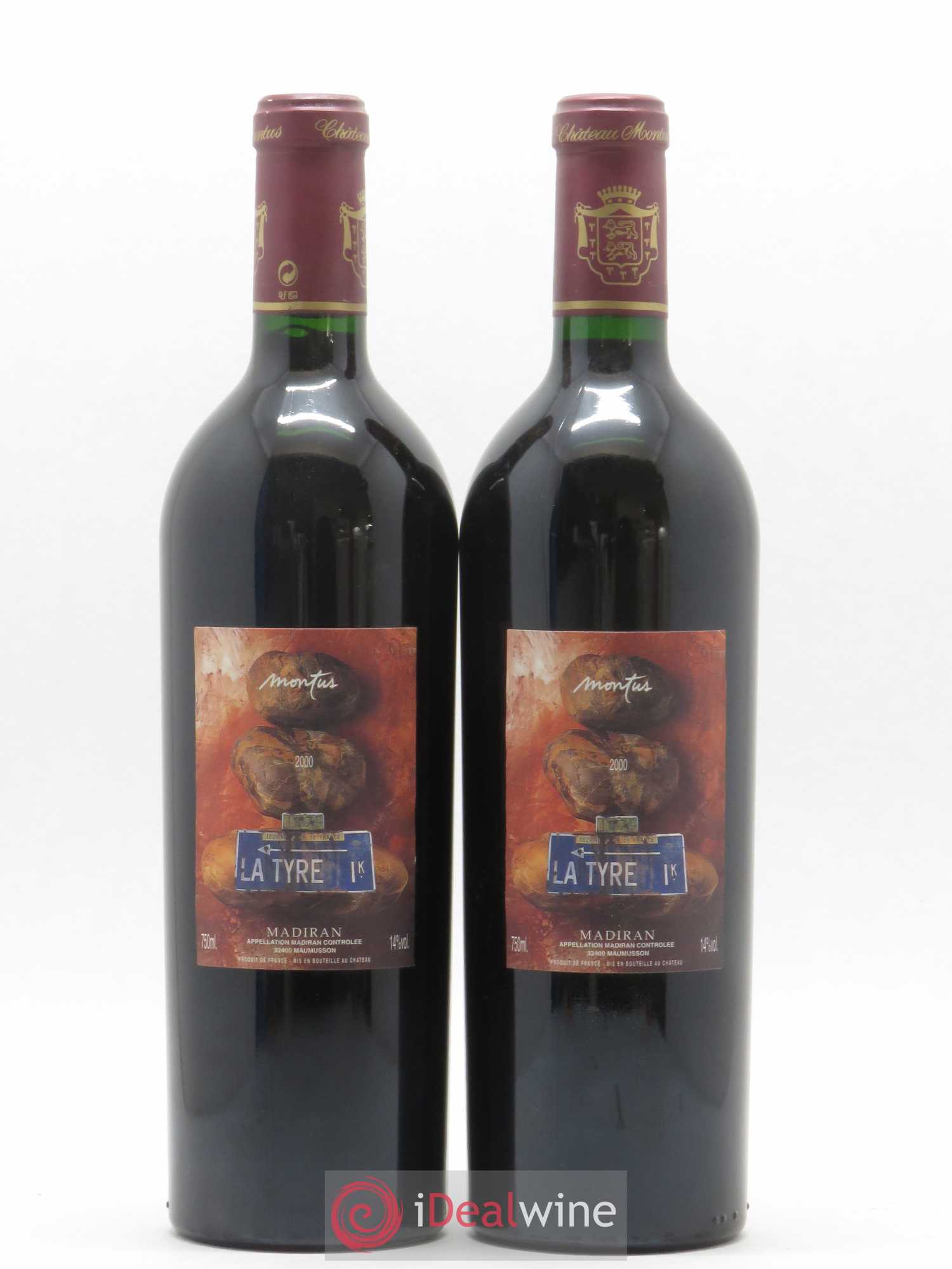 Madiran Château Montus-La Tyre Alain Brumont 2000 - Lot de 2 bouteilles - 0