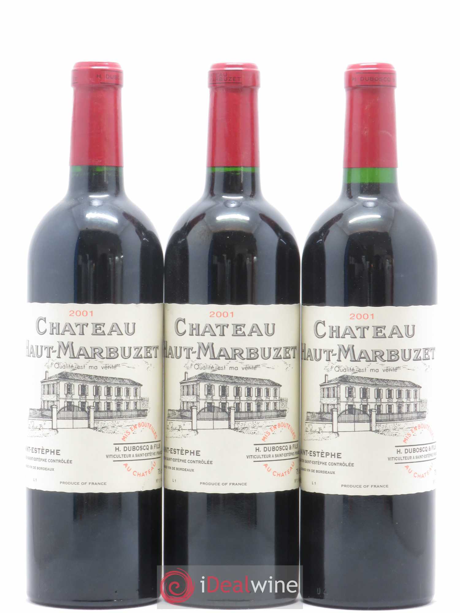 Château Haut Marbuzet 2001 - Lot de 12 bouteilles - 1