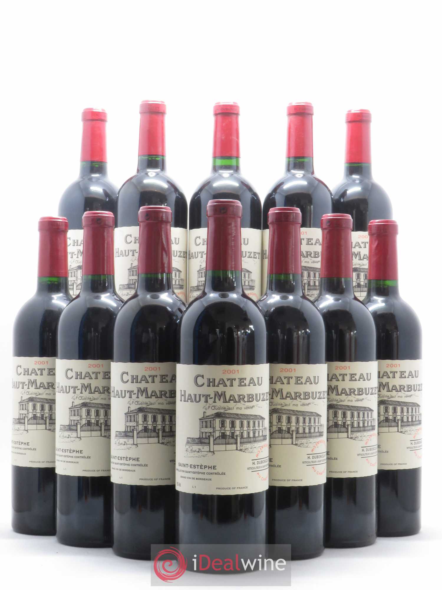 Château Haut Marbuzet 2001 - Lot de 12 bouteilles - 0