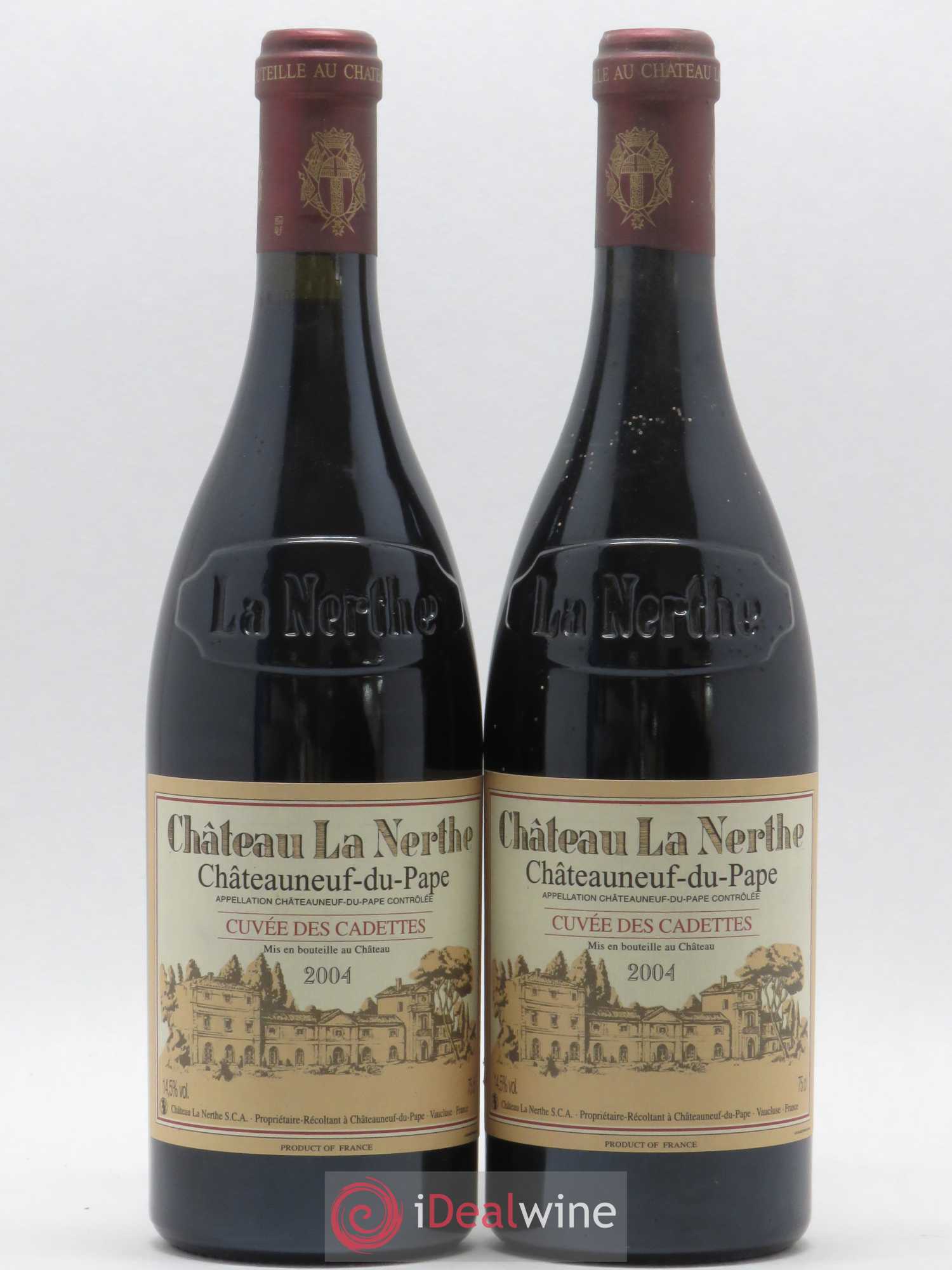 Châteauneuf-du-Pape Château La Nerthe Cuvée des Cadettes Famille Richard 2004 - Lot de 2 bouteilles - 0