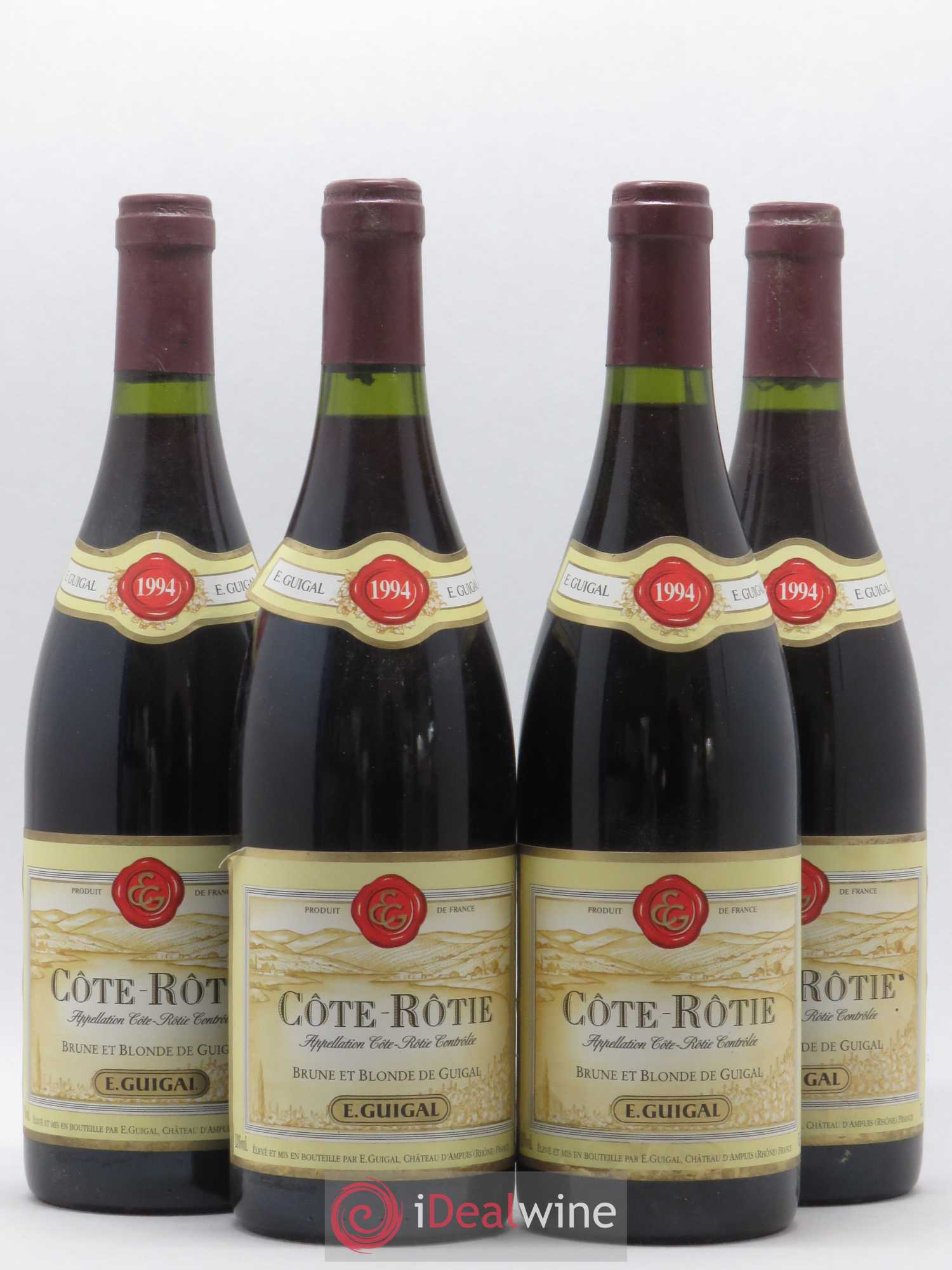 Côte-Rôtie Côtes Brune et Blonde Guigal 1994 - Lot de 4 bouteilles - 0