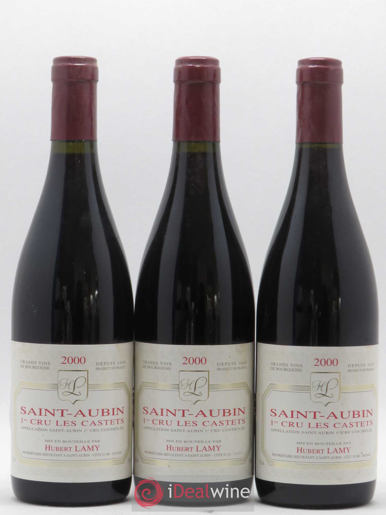 Saint-Aubin 1er Cru Les Castets Hubert Lamy 2000 - Lot de 3 bouteilles - 0
