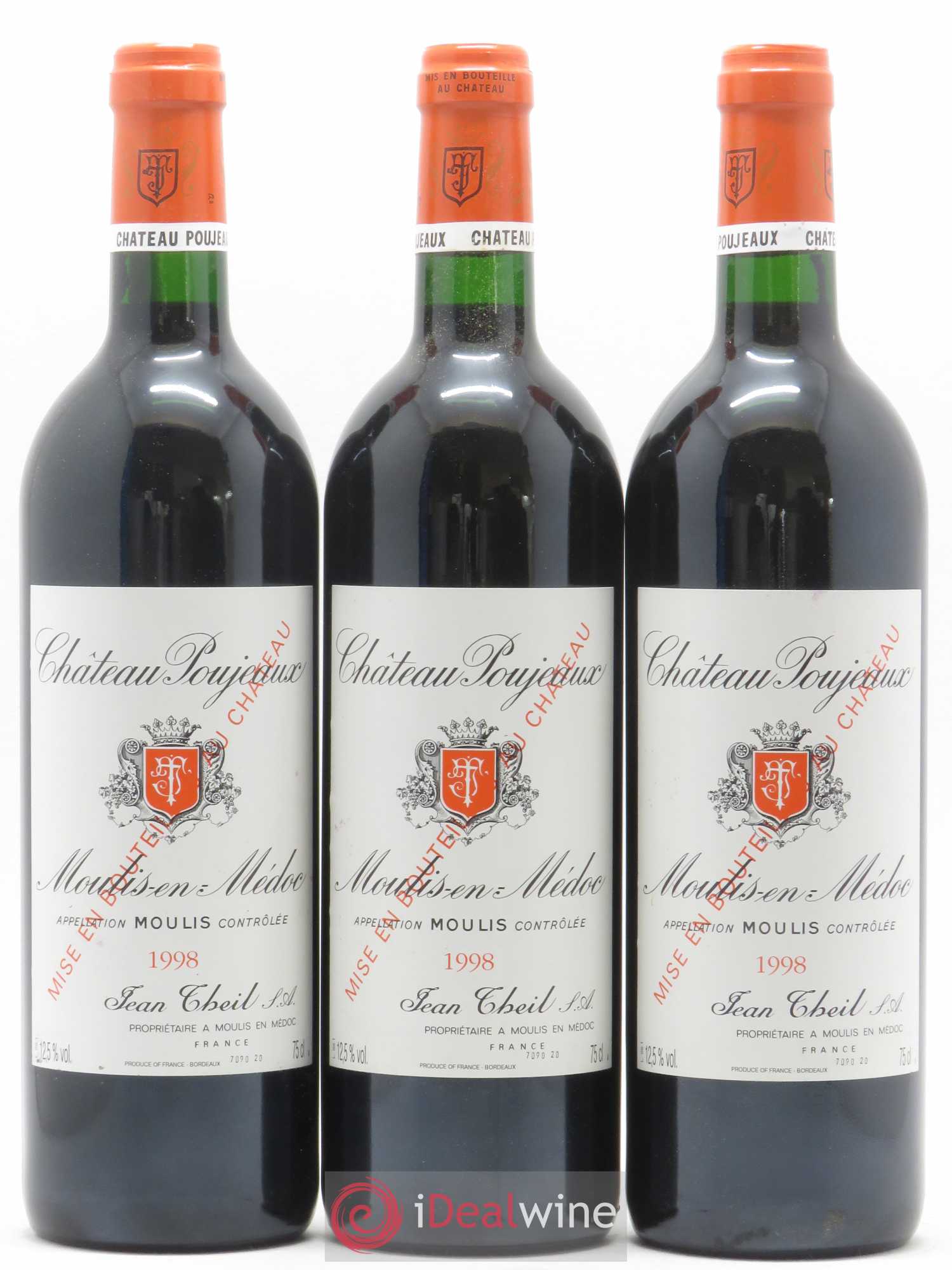 Château Poujeaux 1998 - Lot de 12 bouteilles - 2