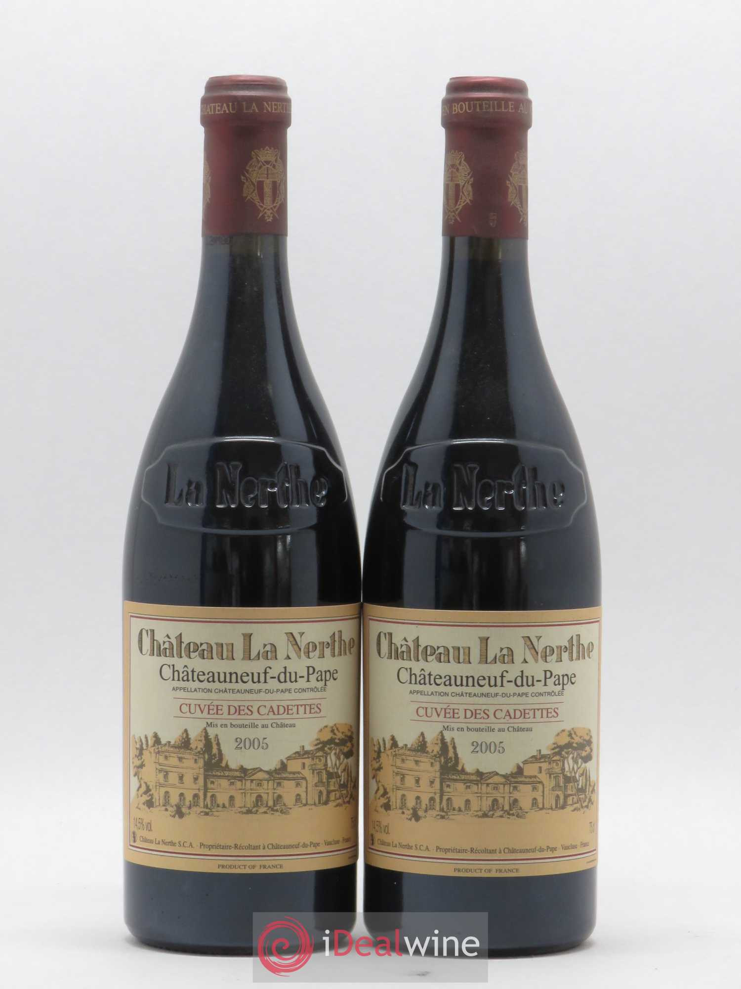 Châteauneuf-du-Pape Château La Nerthe Cuvée des Cadettes Famille Richard 2005 - Lot de 2 bouteilles - 0