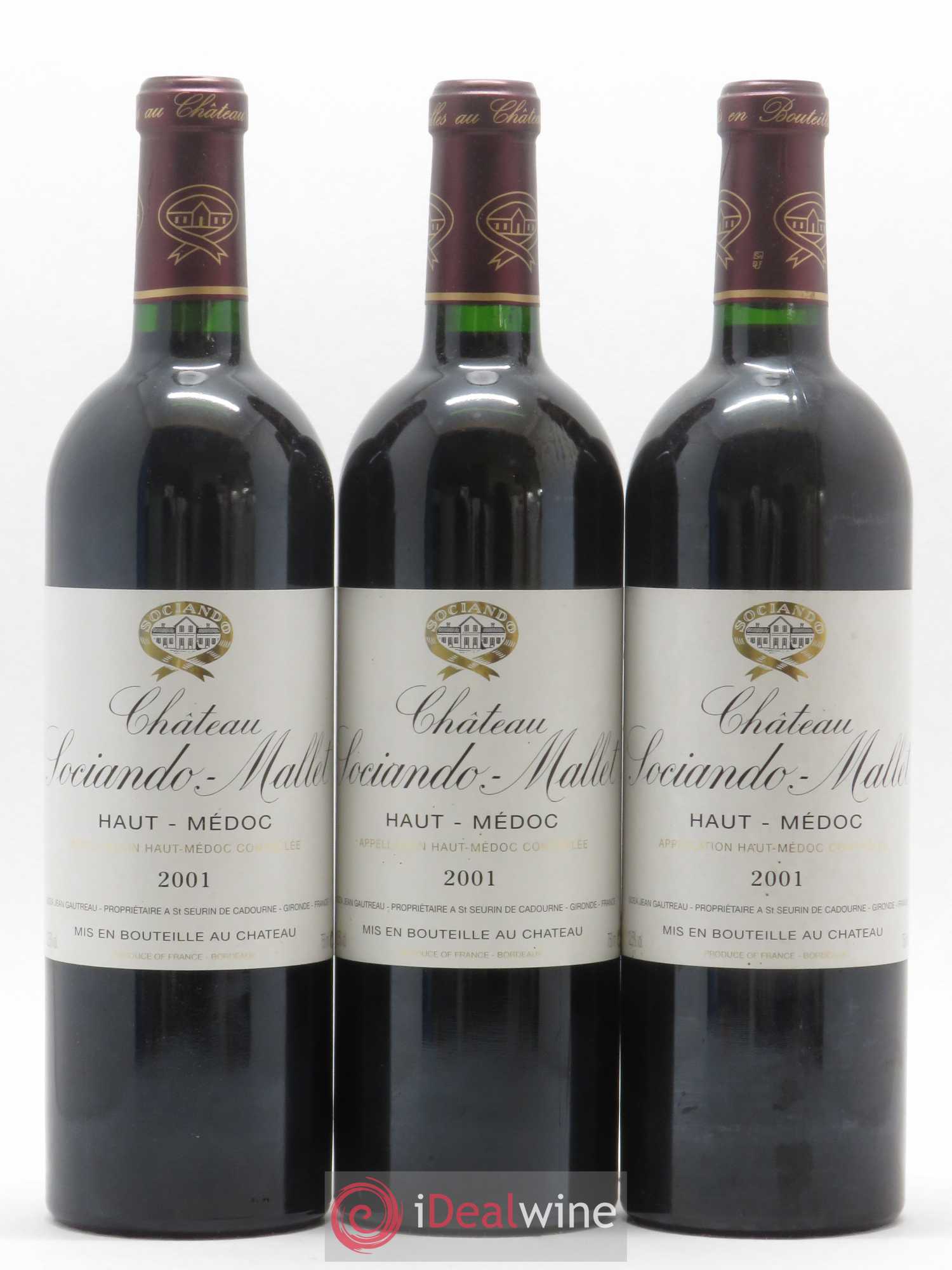 Château Sociando Mallet 2001 - Lot de 12 bouteilles - 2