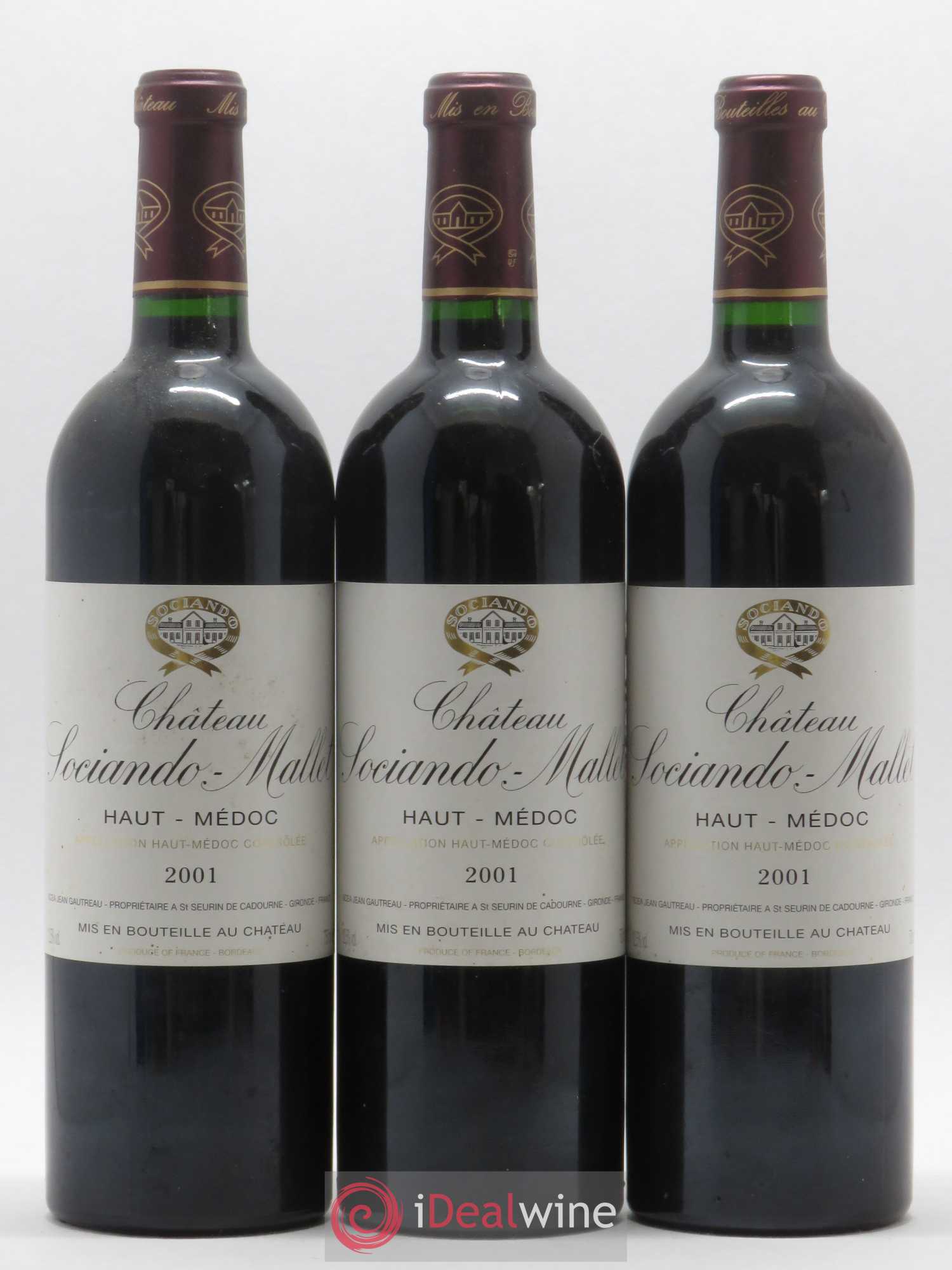 Château Sociando Mallet 2001 - Lot de 12 bouteilles - 3