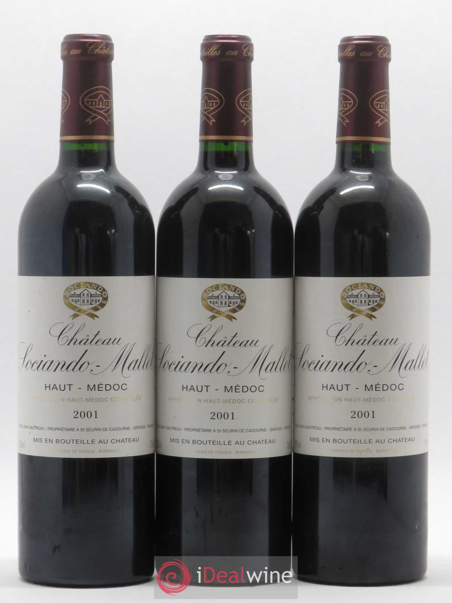 Château Sociando Mallet 2001 - Lot de 12 bouteilles - 4