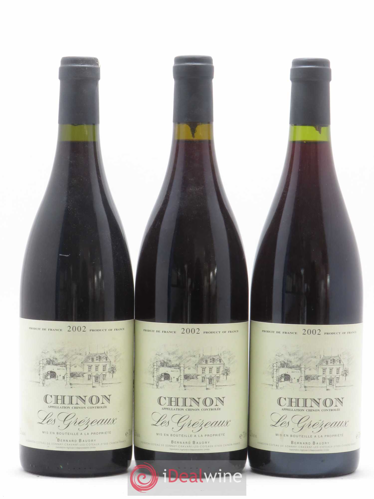 Chinon Les Grézeaux Bernard Baudry 2002 - Lot de 6 bouteilles - 1