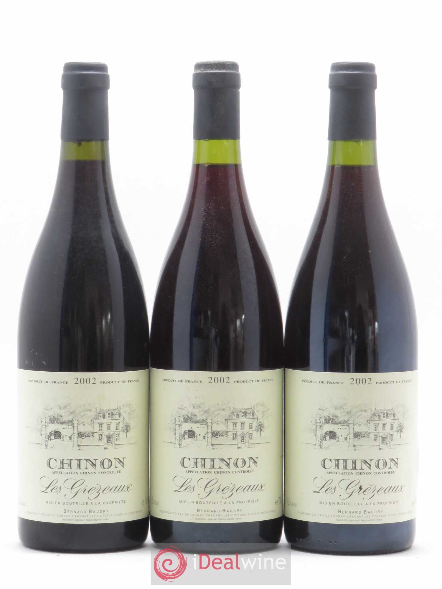 Chinon Les Grézeaux Bernard Baudry 2002 - Lot de 6 bouteilles - 2