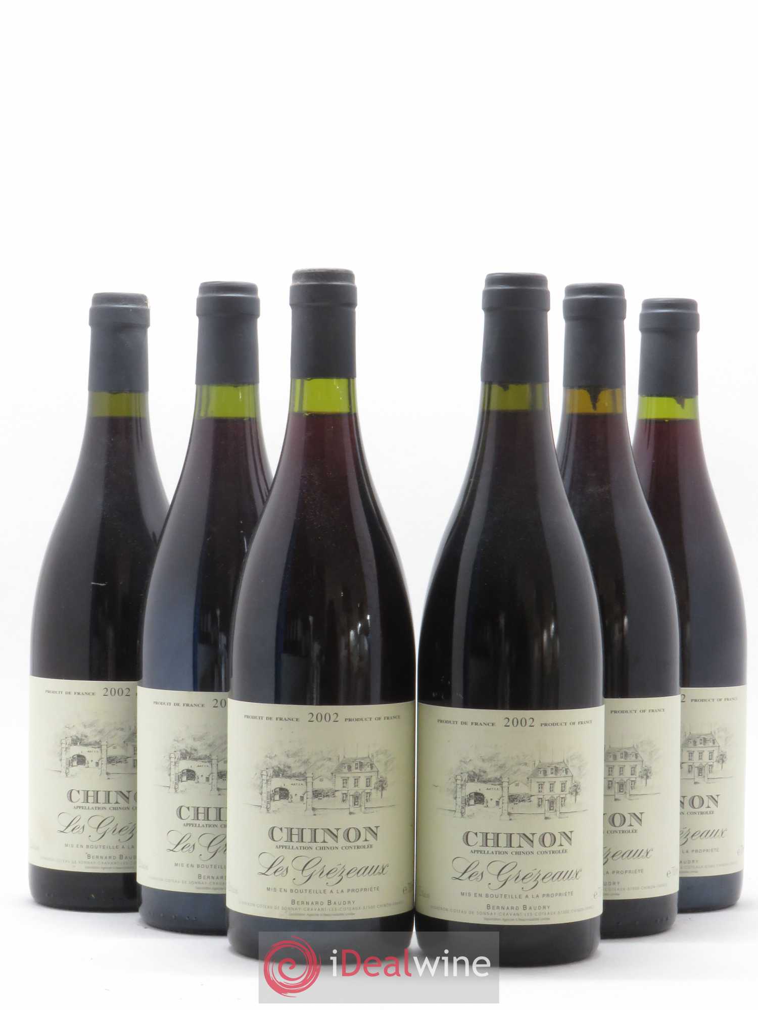 Chinon Les Grézeaux Bernard Baudry 2002 - Lot de 6 bouteilles - 0