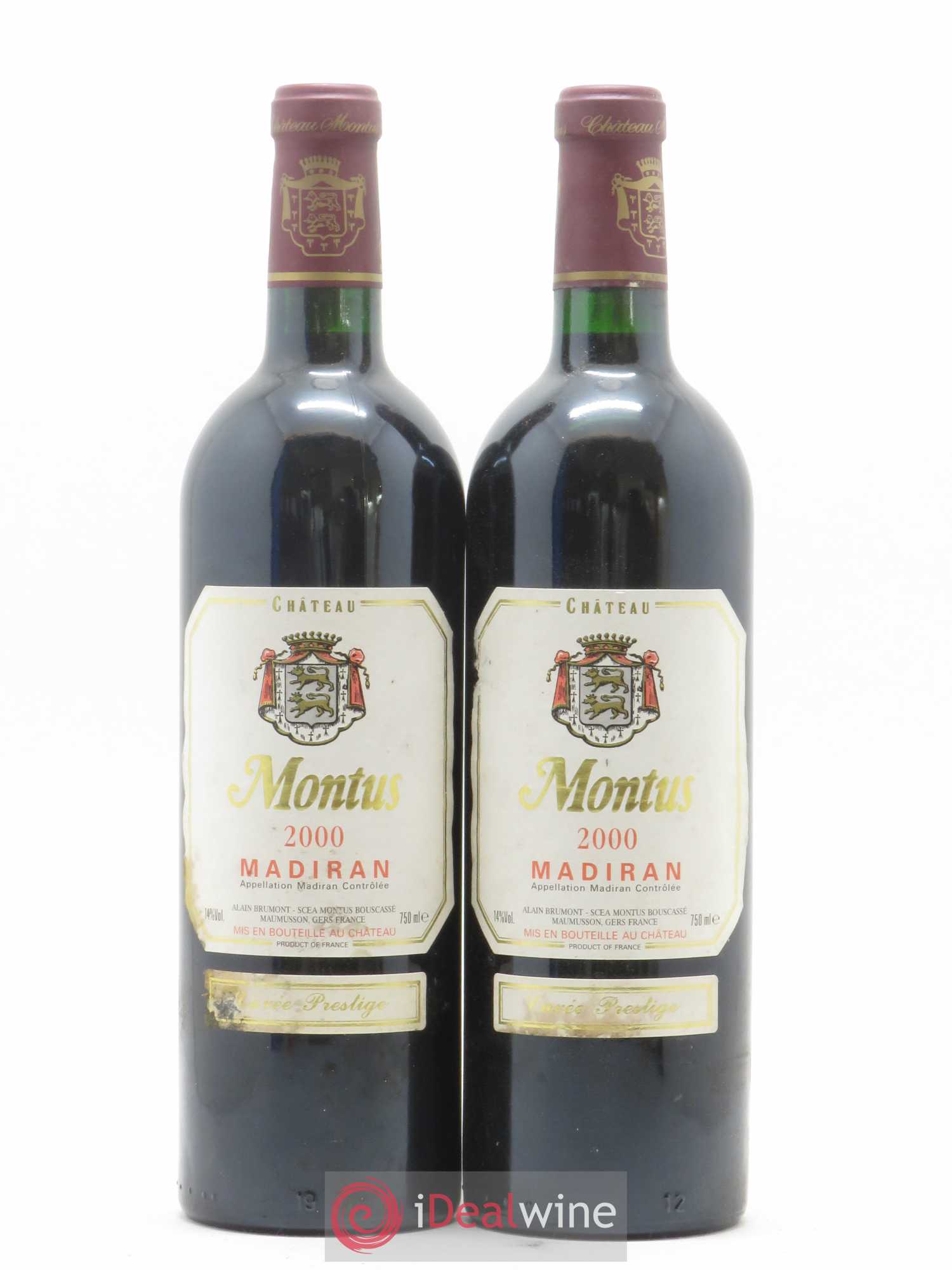 Madiran Château Montus-Prestige Alain Brumont 2000 - Lot de 2 bouteilles - 0