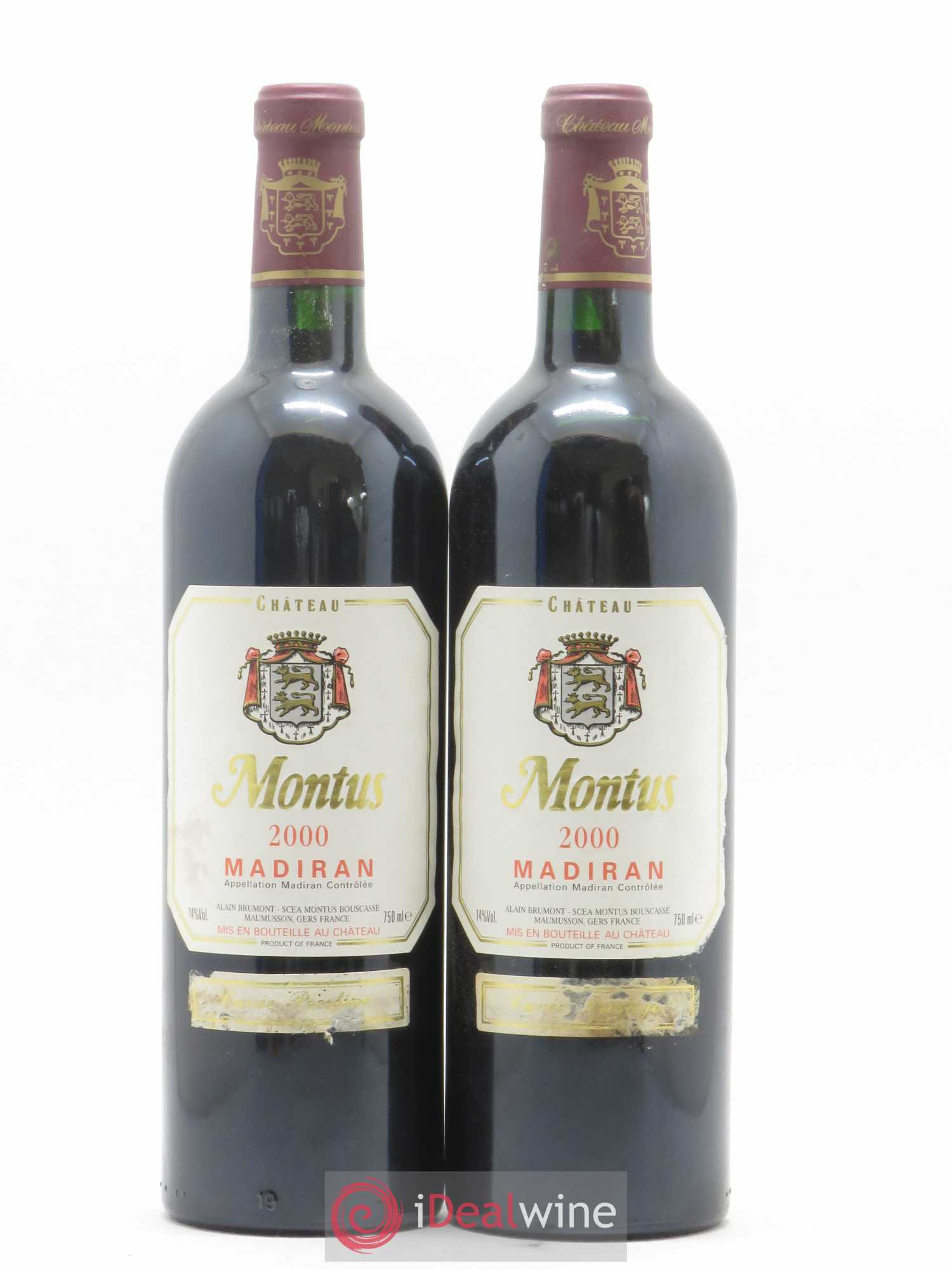 Madiran Château Montus-Prestige Alain Brumont 2000 - Lot de 2 bouteilles - 0