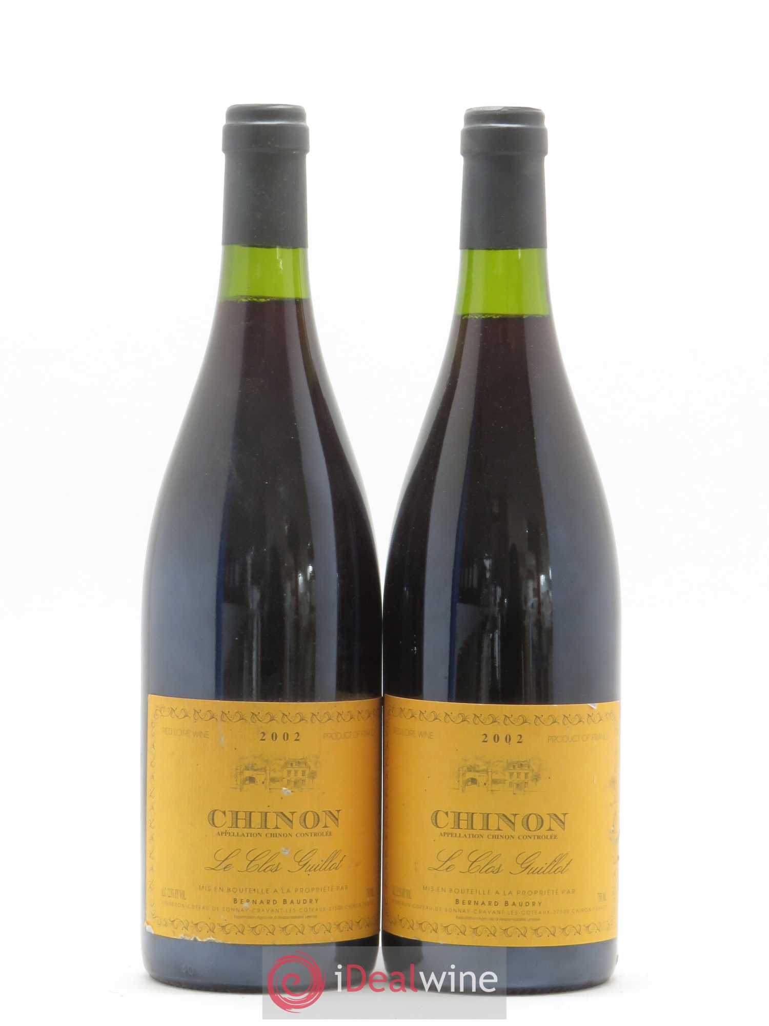 Chinon Le Clos Guillot Bernard Baudry 2002 - Lot de 2 bouteilles - 0