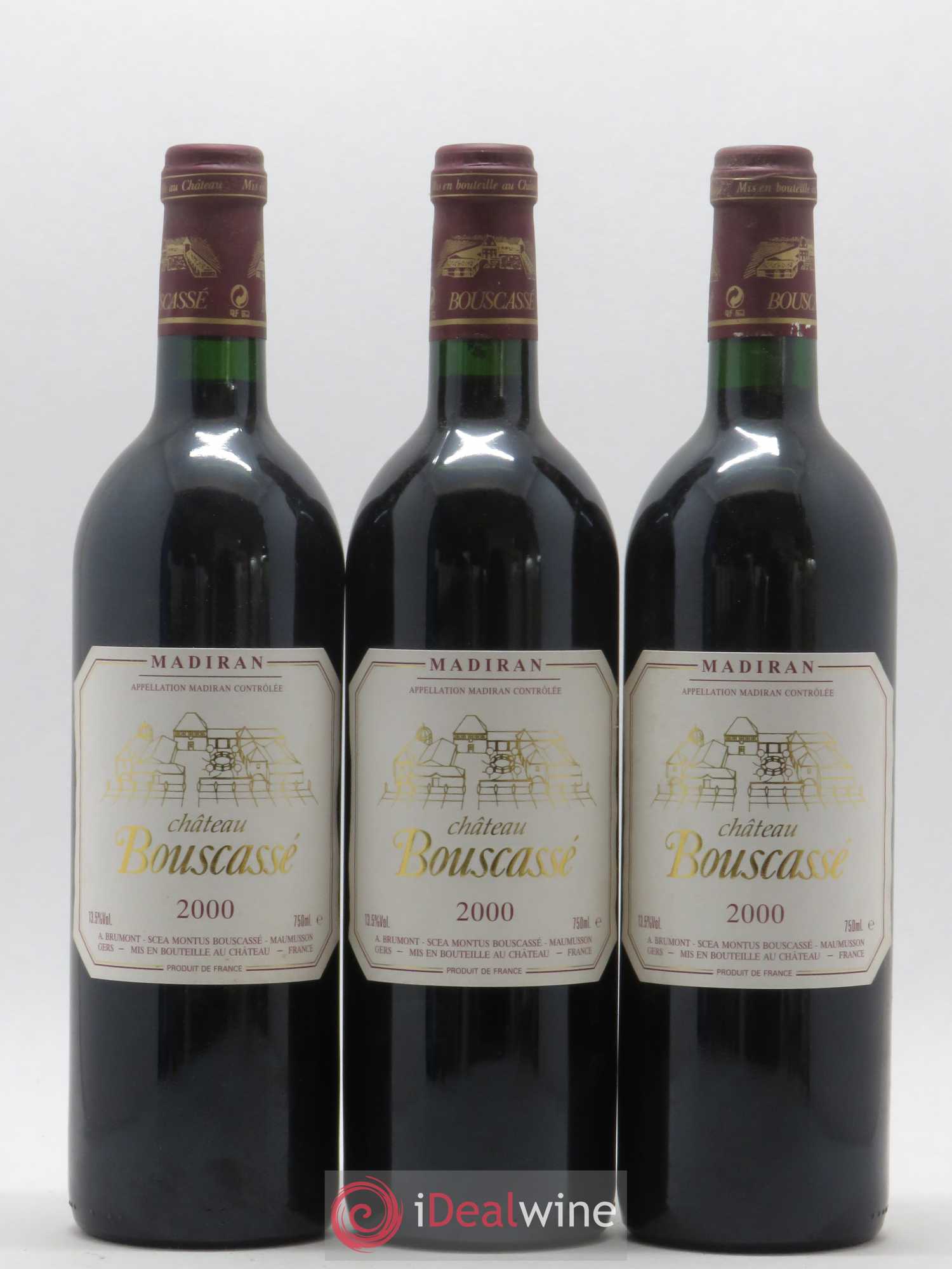 Madiran Château Bouscassé Alain Brumont 2000 - Lot de 6 bouteilles - 1