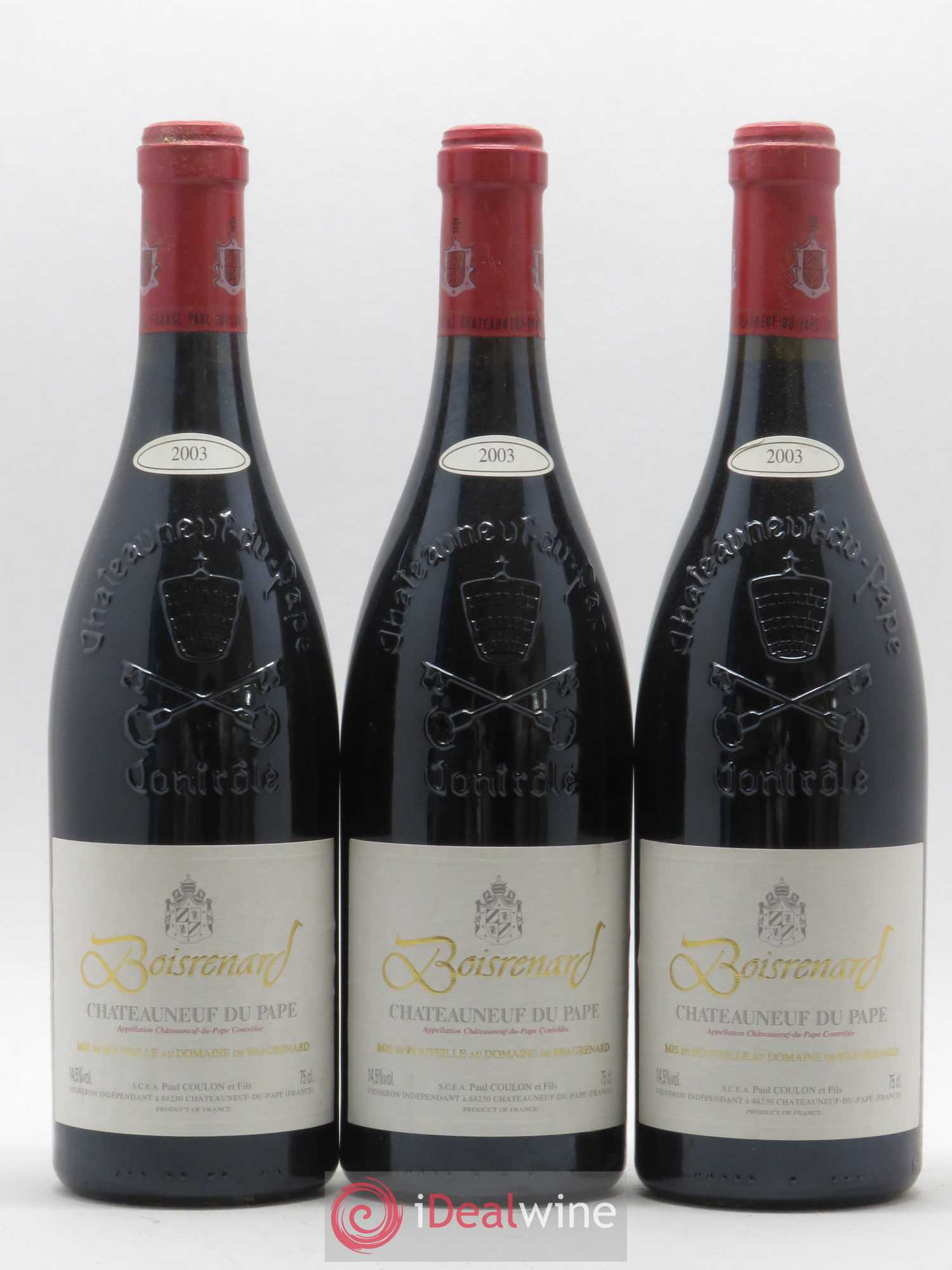 Châteauneuf-du-Pape Cuvée Boisrenard Beaurenard (Domaine de) 2003 - Lot de 3 bouteilles - 0