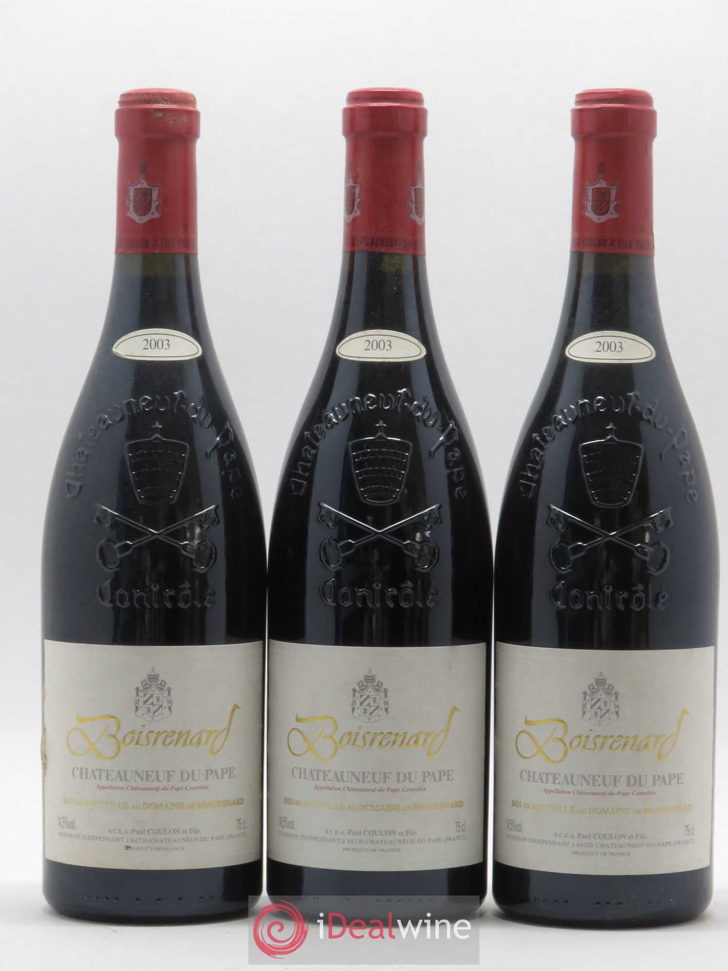 Châteauneuf-du-Pape Cuvée Boisrenard Beaurenard (Domaine de) 2003 - Lot de 3 bouteilles - 0