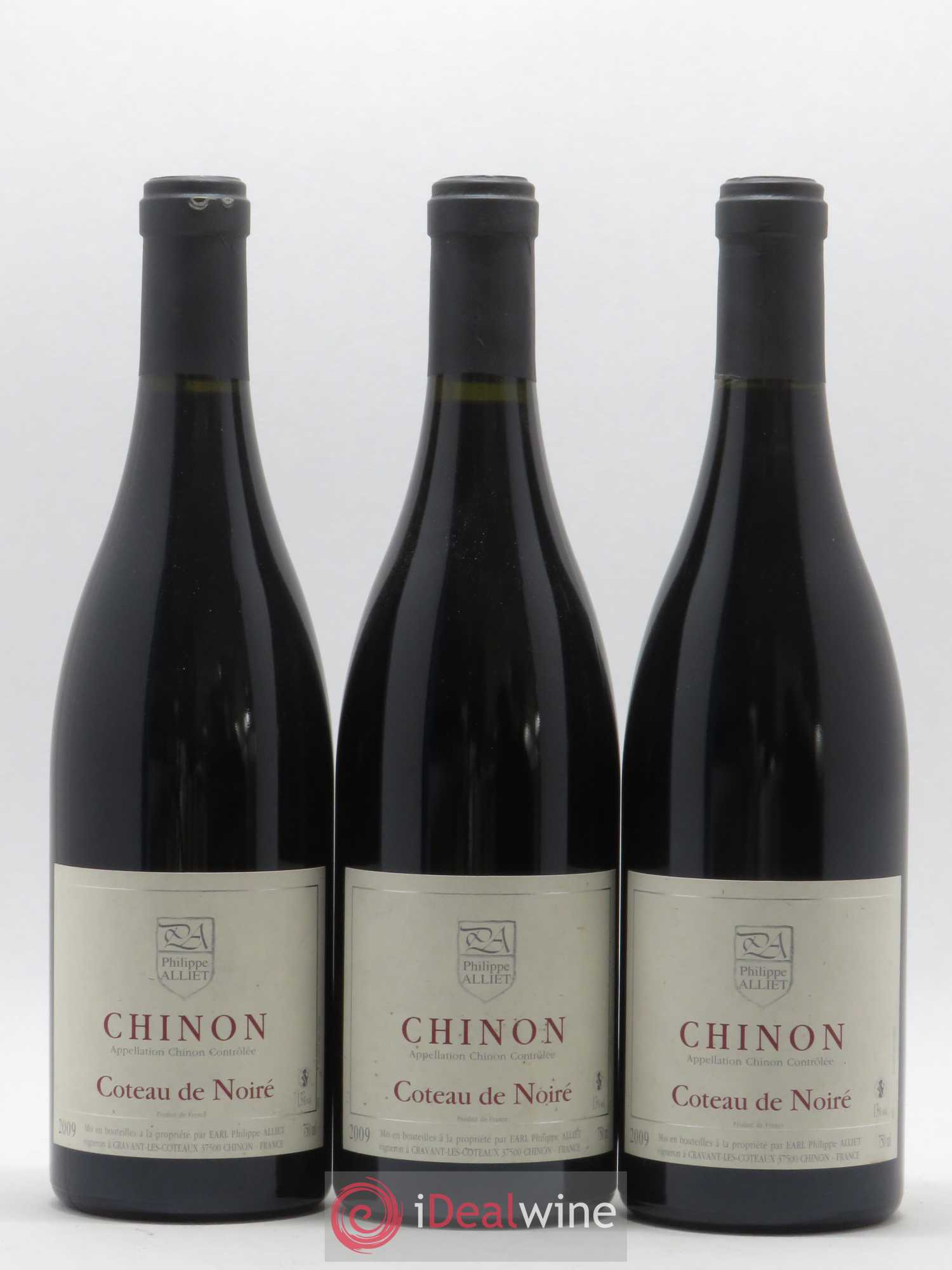Chinon Coteau de Noiré Philippe Alliet 2009 - Lot de 3 bouteilles - 0