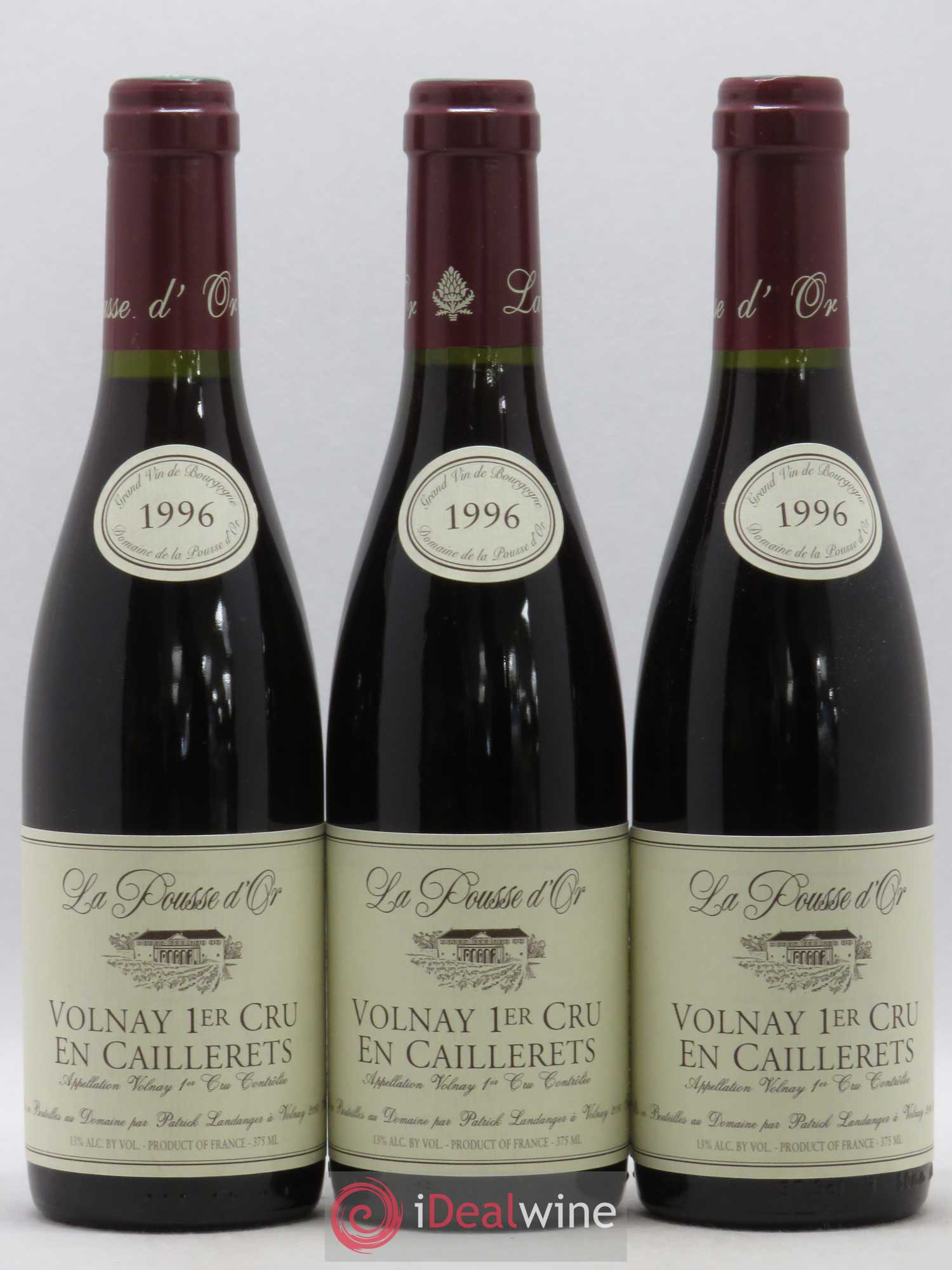 Volnay 1er Cru Les Caillerets La Pousse d'Or (Domaine de) 1996 - Lot de 3 demi bouteilles - 0