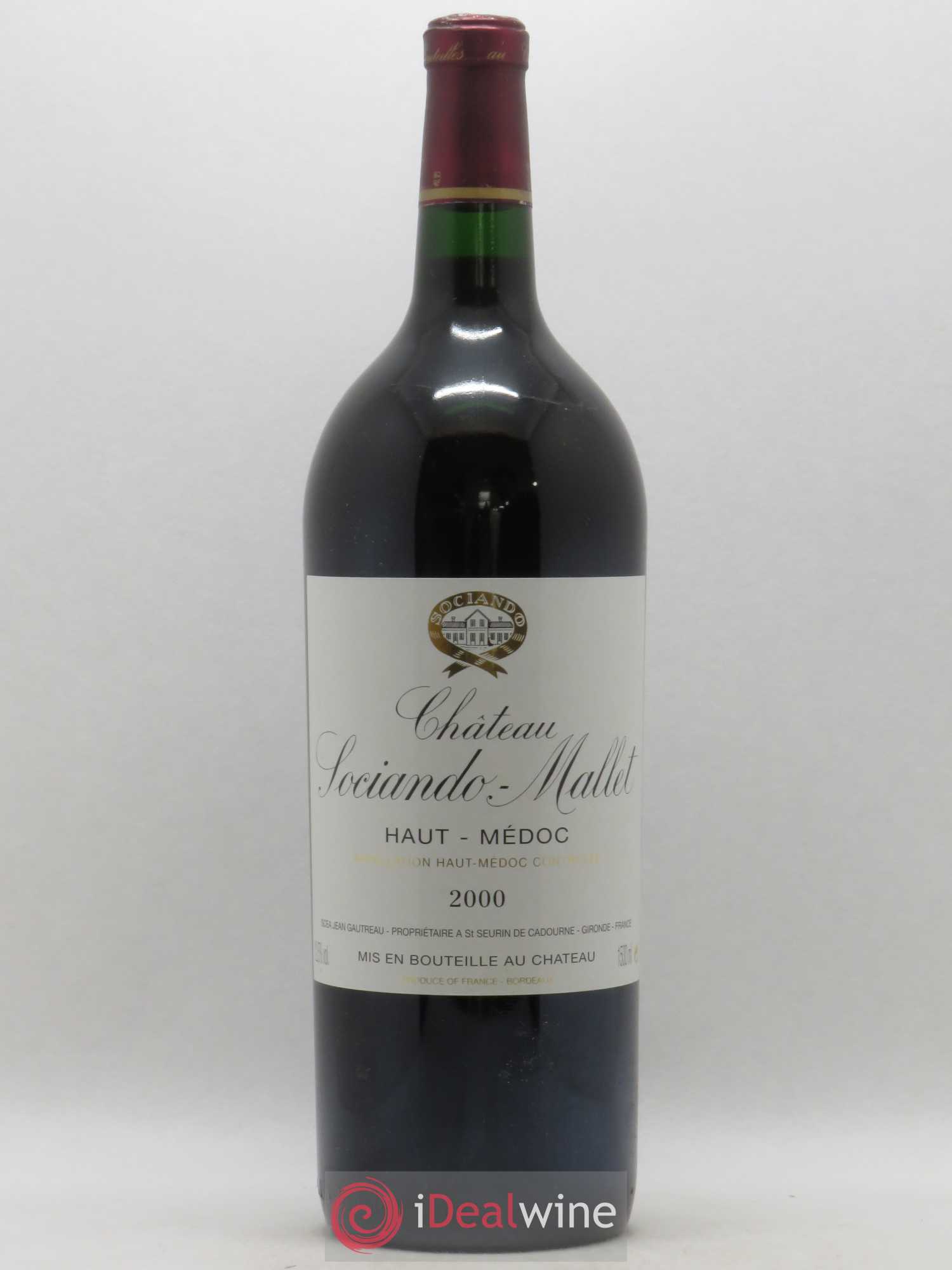 Château Sociando Mallet 2000 - Lot de 1 magnum - 0
