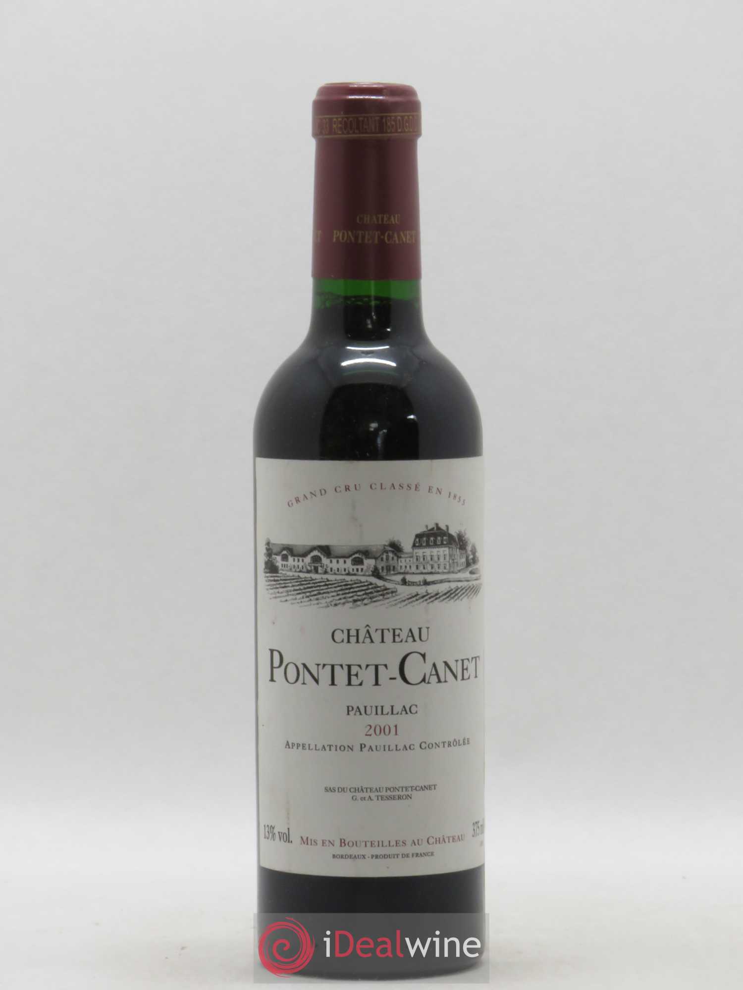 Château Pontet Canet 5ème Grand Cru Classé 2001 - Lot de 1 demi bouteille - 0