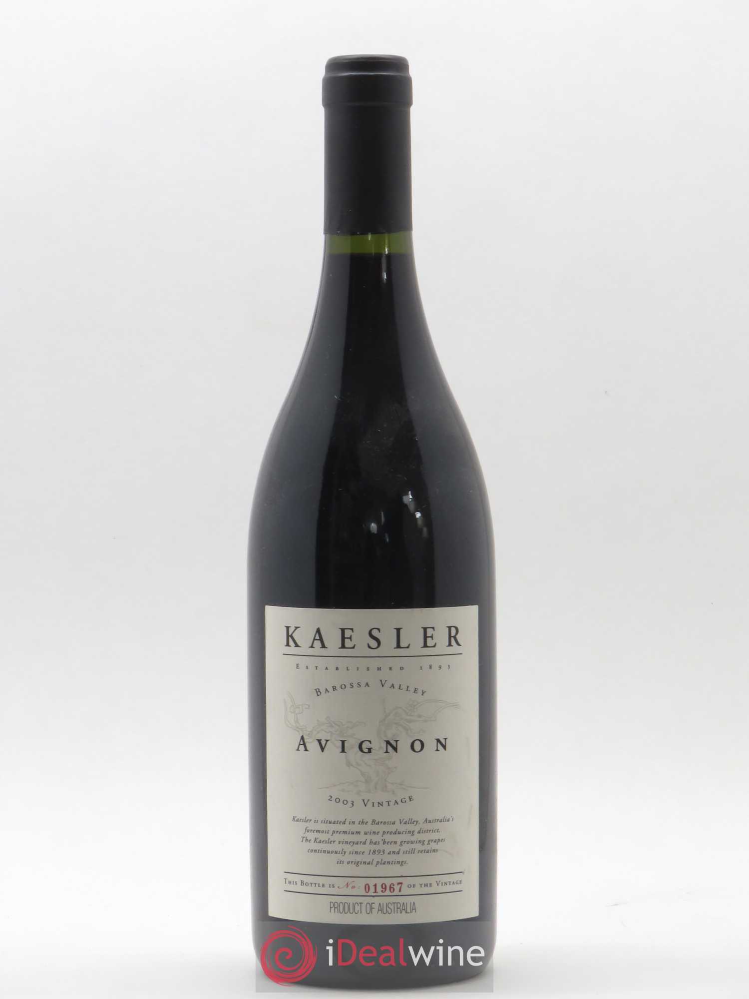 Australie Kaesler Barossa Valley Avignon 2003 - Posten von 1 Flasche - 0