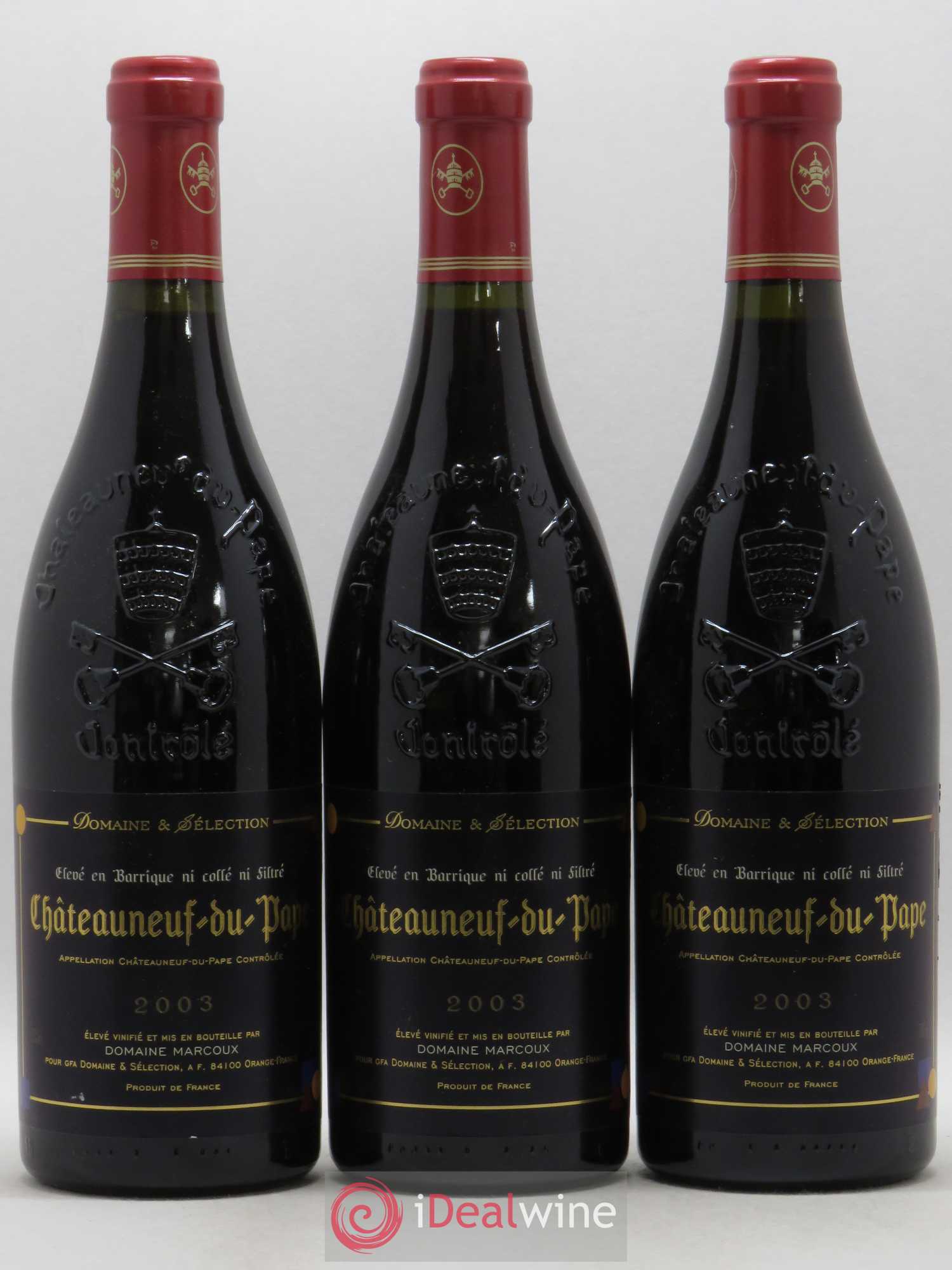 Châteauneuf-du-Pape Marcoux (Domaine de) 2003 - Lot de 3 bouteilles - 0
