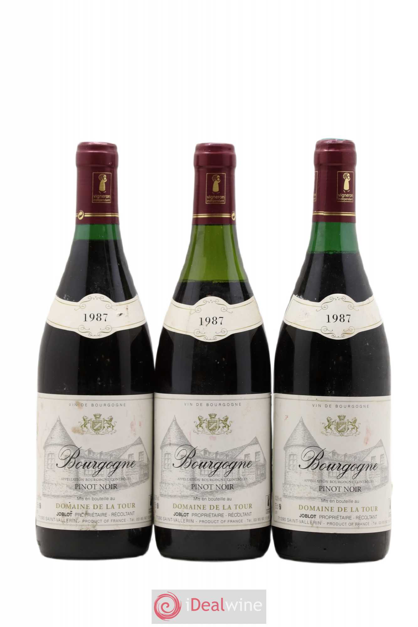 Bourgogne Daniel Joblot 1987 - Lot de 3 bouteilles - 0