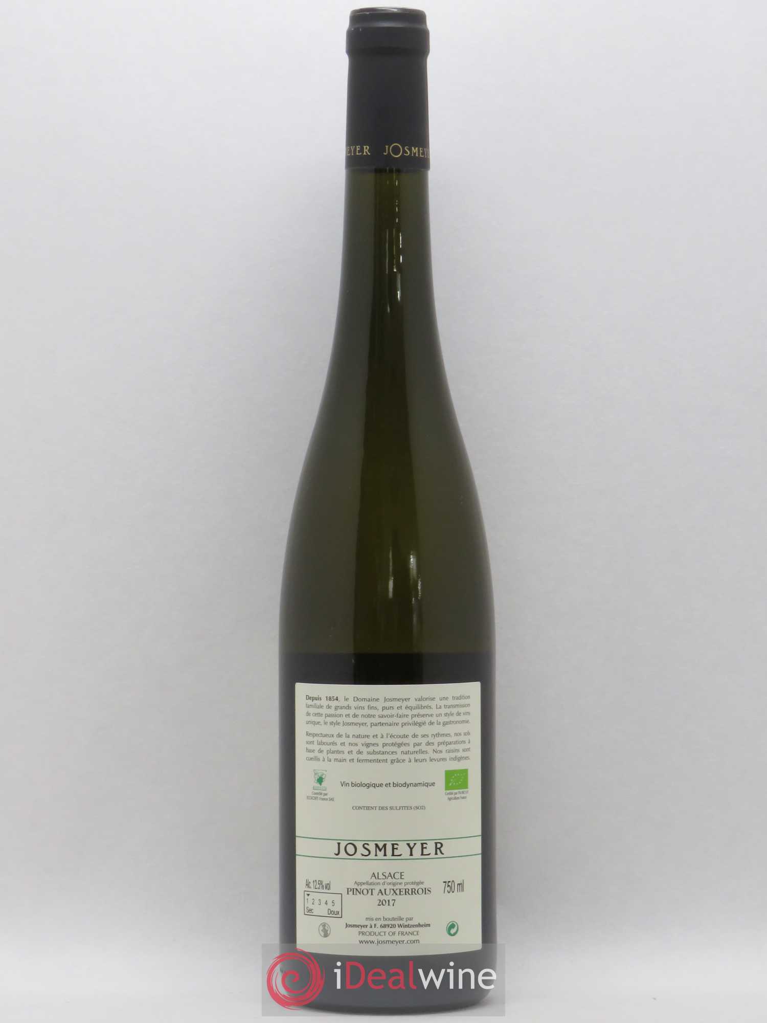 Alsace Pinot Auxerrois H Vieilles vignes Josmeyer (Domaine) Alsace 2017 - Lot de 1 bouteille - 1