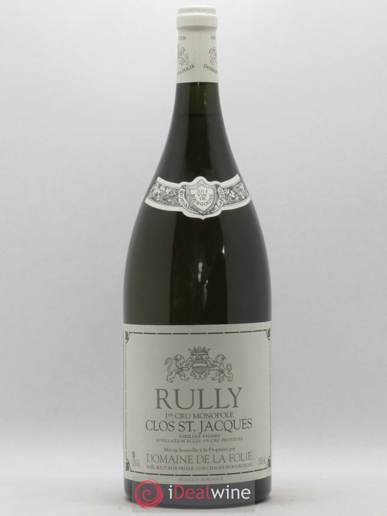 Rully 1er Cru Clos Saint-Jacques vieilles vignes Domaine de la Folie 2014 - Lot of 1 magnum - 0