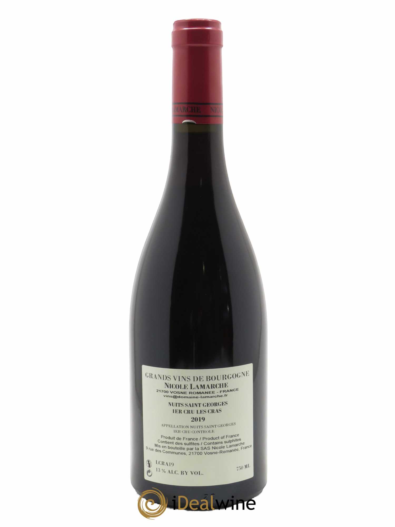Nuits-Saint-Georges 1er Cru Les Cras Lamarche (Domaine) 2019 - Lot of 1 bottle - 1