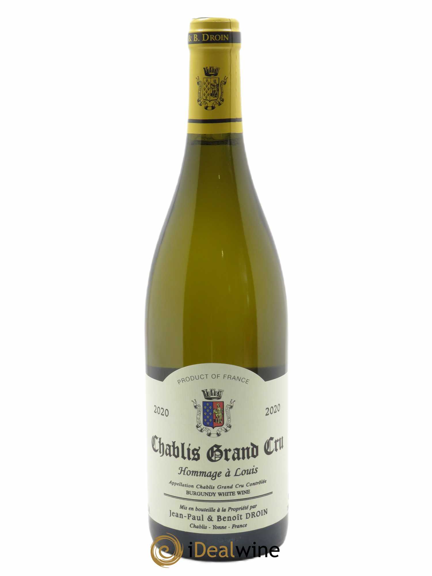 Chablis Grand Cru Hommage à Louis Jean-Paul & Benoît Droin (Domaine) 2020 - Lot de 1 bouteille - 0