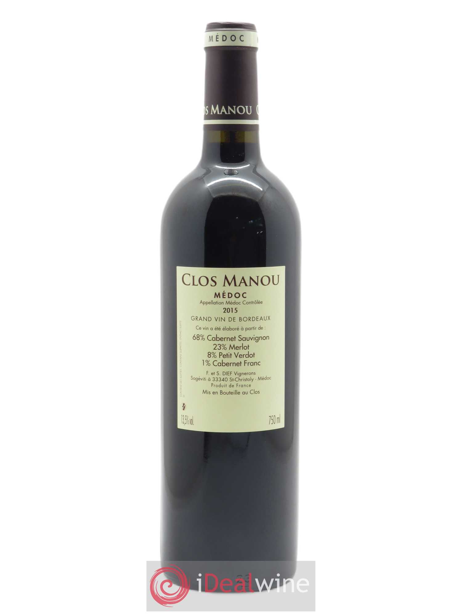 Clos Manou 2015 - Lot de 1 bouteille - 1