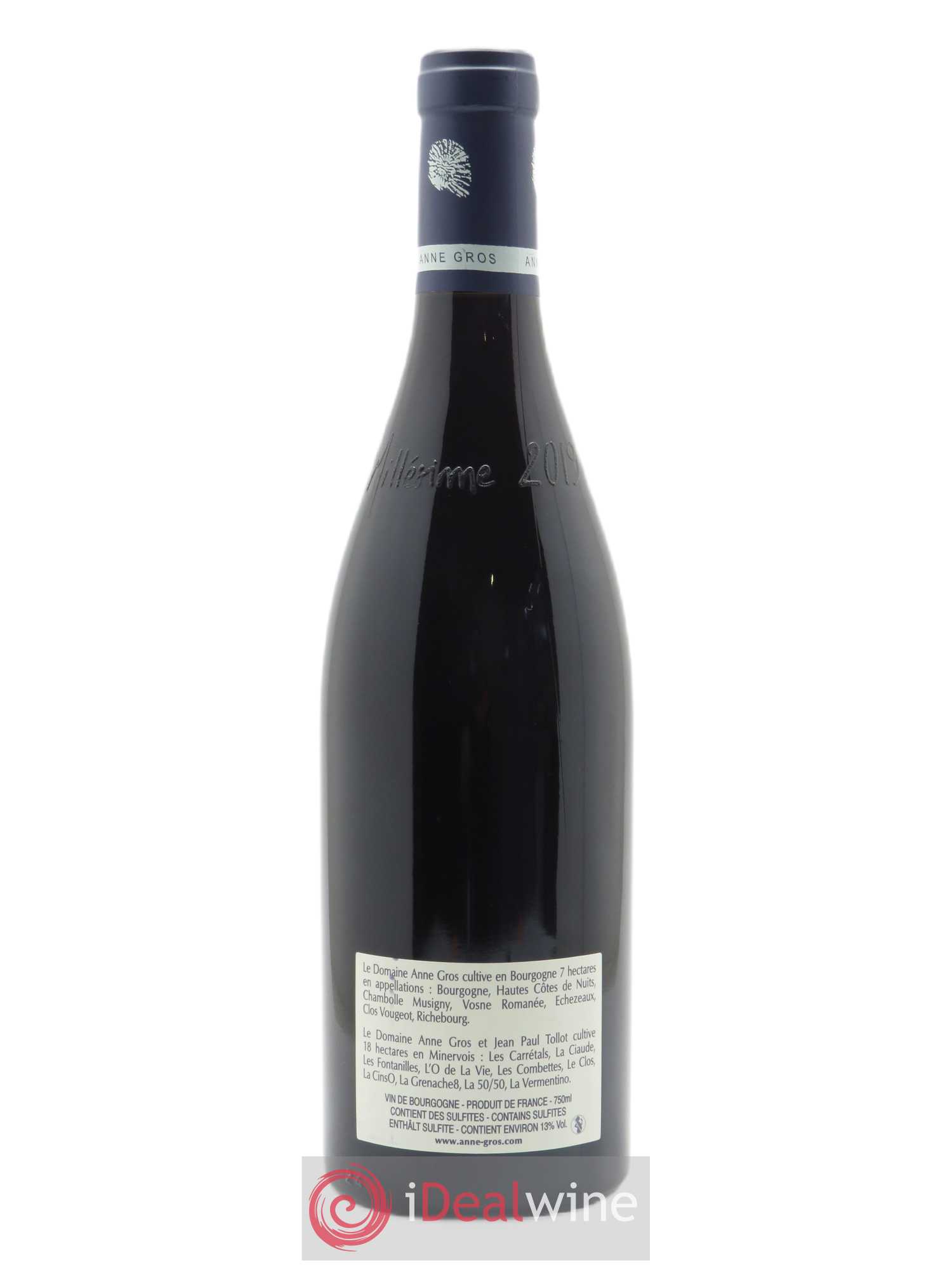 Clos de Vougeot Grand Cru Le Grand Maupertui Anne Gros 2019 - Lot de 1 bouteille - 1