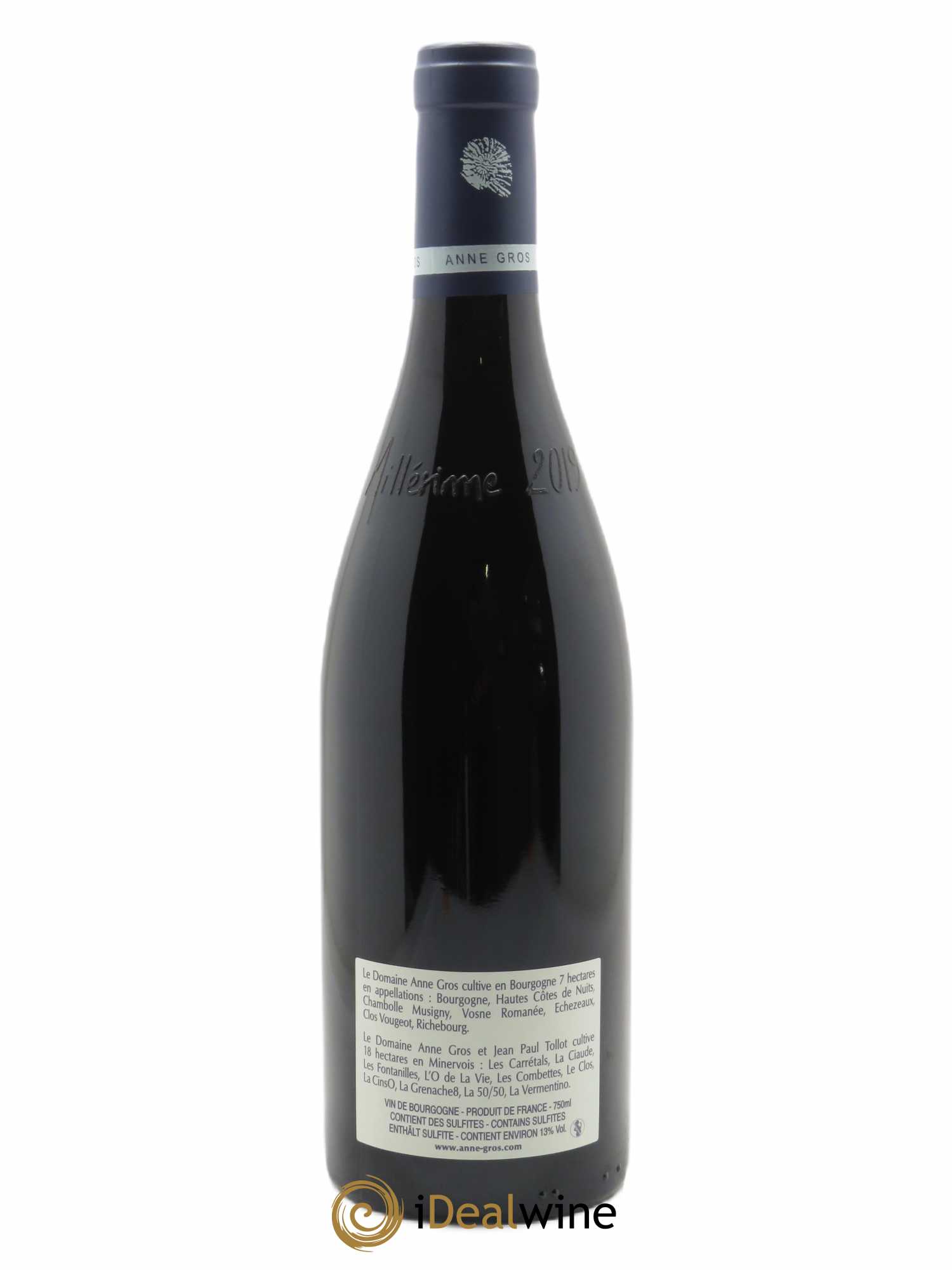 Clos de Vougeot Grand Cru Anne Gros 2019 - Lot de 1 bouteille - 1