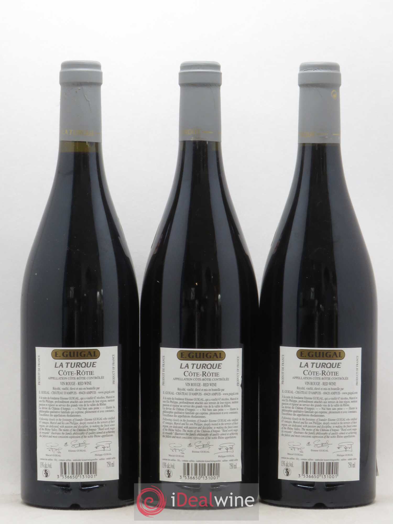 Côte-Rôtie La Turque Guigal 2005 - Lot de 3 bouteilles - 1
