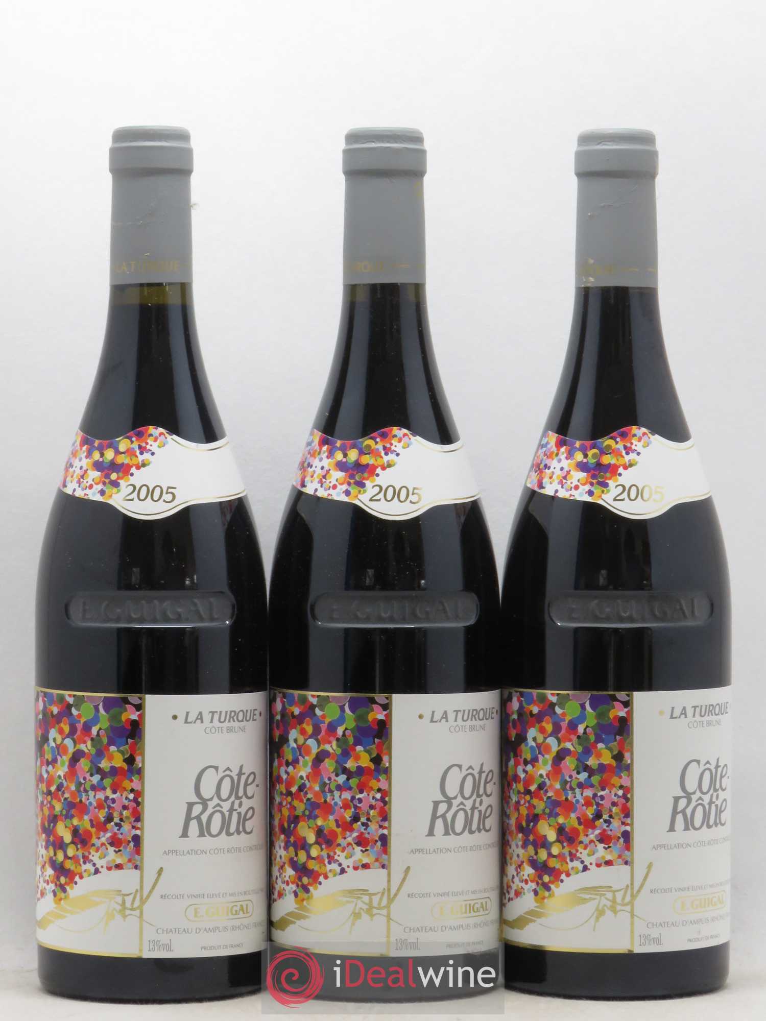 Côte-Rôtie La Turque Guigal 2005 - Lot de 3 bouteilles - 0