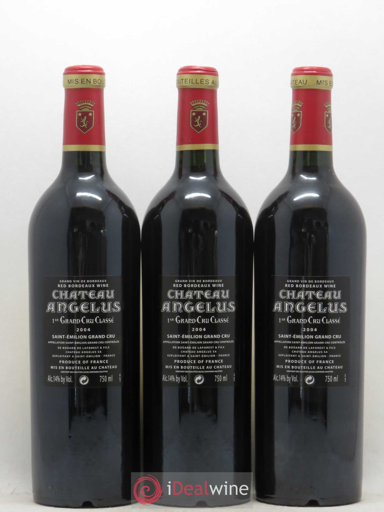 Château Angélus 1er Grand Cru Classé A 2004 - Lot de 12 bouteilles - 6