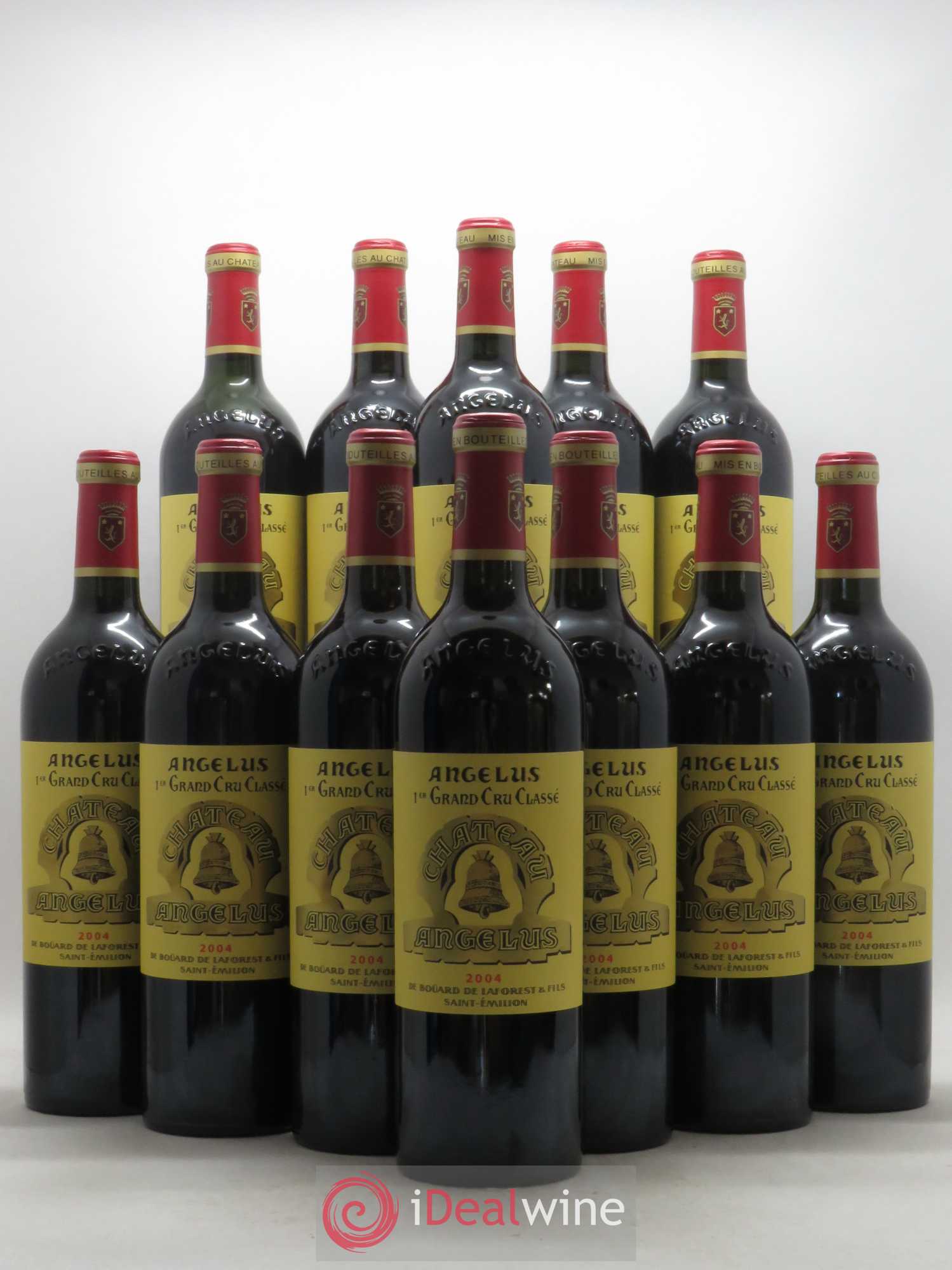 Château Angélus 1er Grand Cru Classé A 2004 - Lot de 12 bouteilles - 0